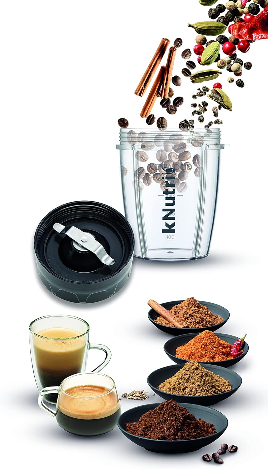 KENWOOD Personal Blender 350W Smoothie Blender/Smoothie Maker with 570ml & 400ml Tritan Smoothie2Go Bottle and Lid, Ice Crush Function BLM05.A0BK Black/Silver