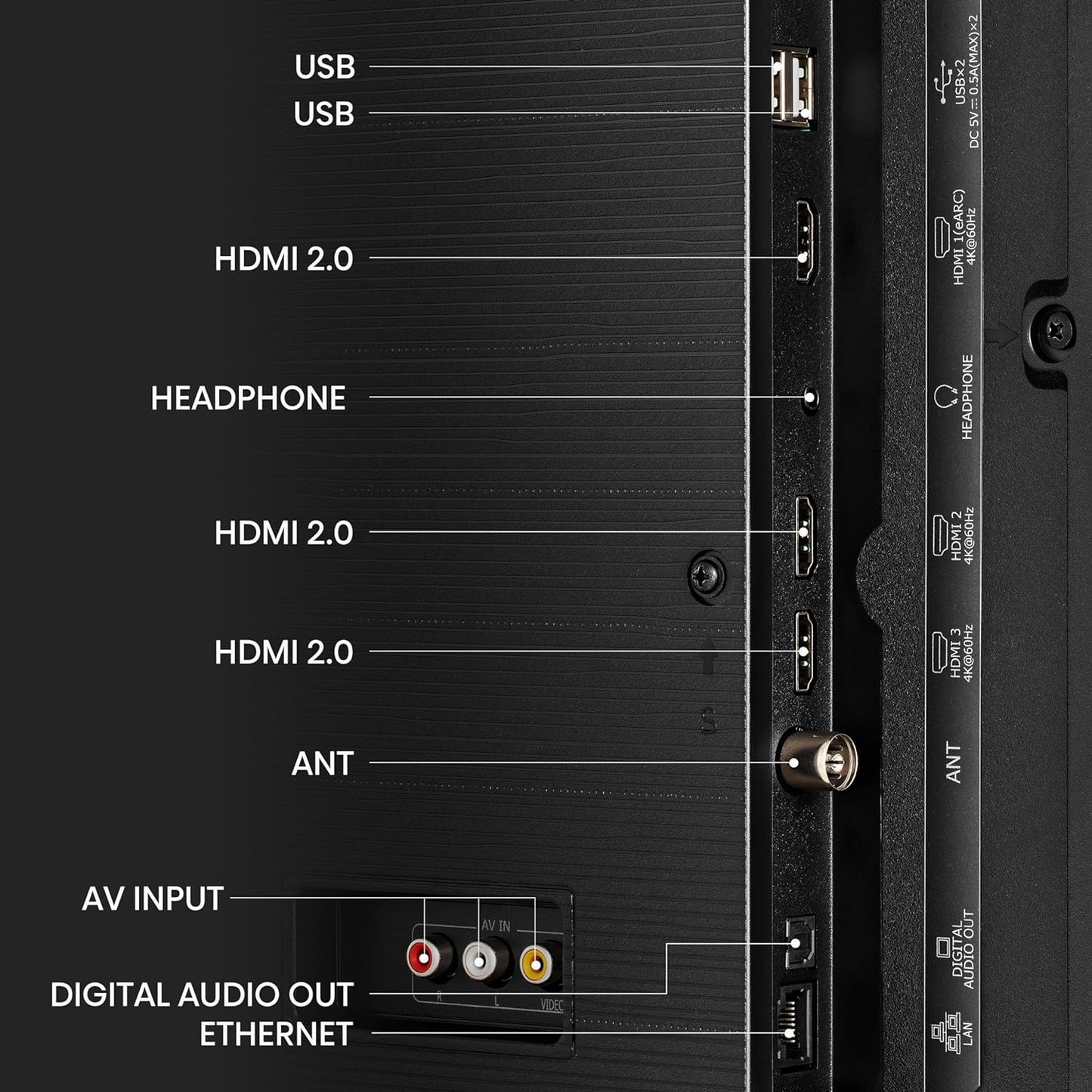 HISENSE VIDAA Smart TV 43A6K - Dolby Vision, Pixel Tuning, Voice Remote Share to TV, and Youtube, Netflix and Shahid OSN