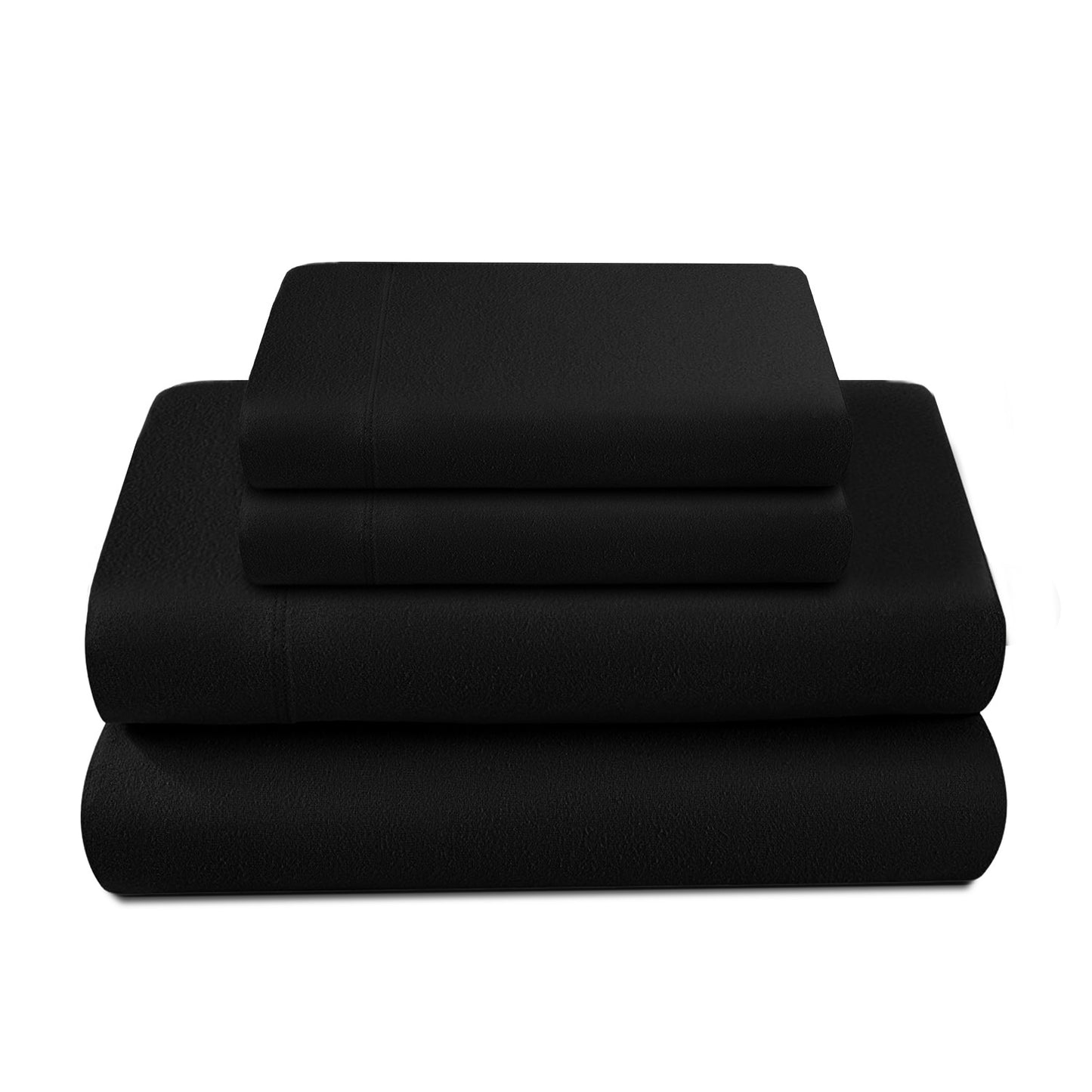 100% Cotton Double Brushed Flannel Sheet Set - 170 GSM Heavyweight, Deep Pockets, Pre-Shrunk & Anti-Pill, All Around Elastic