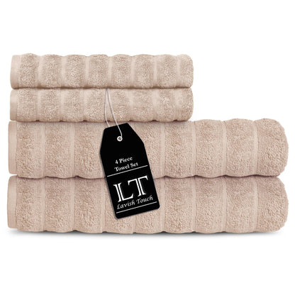 Lavish Touch 100% Cotton 650 GSM Towel Set 4 Pcs - Kea Global