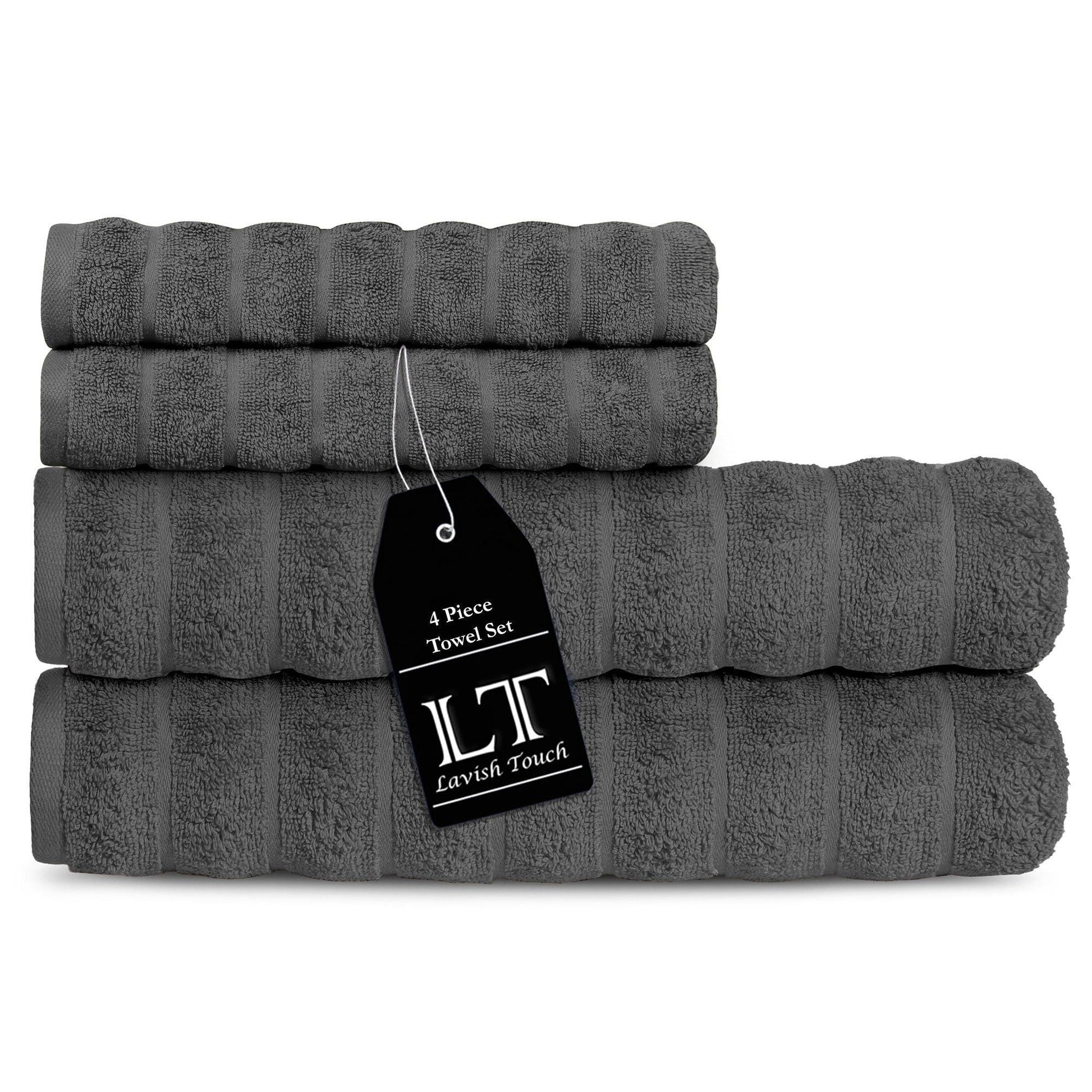 Lavish Touch 100% Cotton 650 GSM Towel Set 4 Pcs - Kea Global