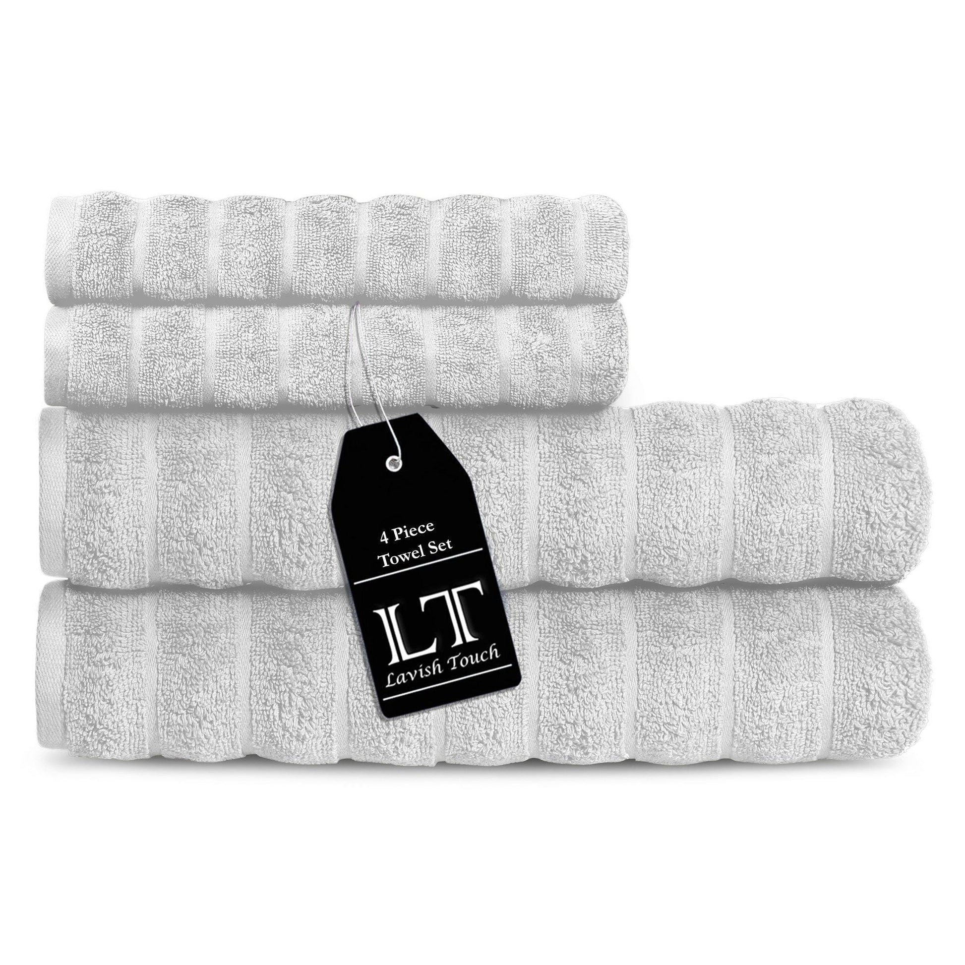 Lavish Touch 100% Cotton 650 GSM Towel Set 4 Pcs - Kea Global