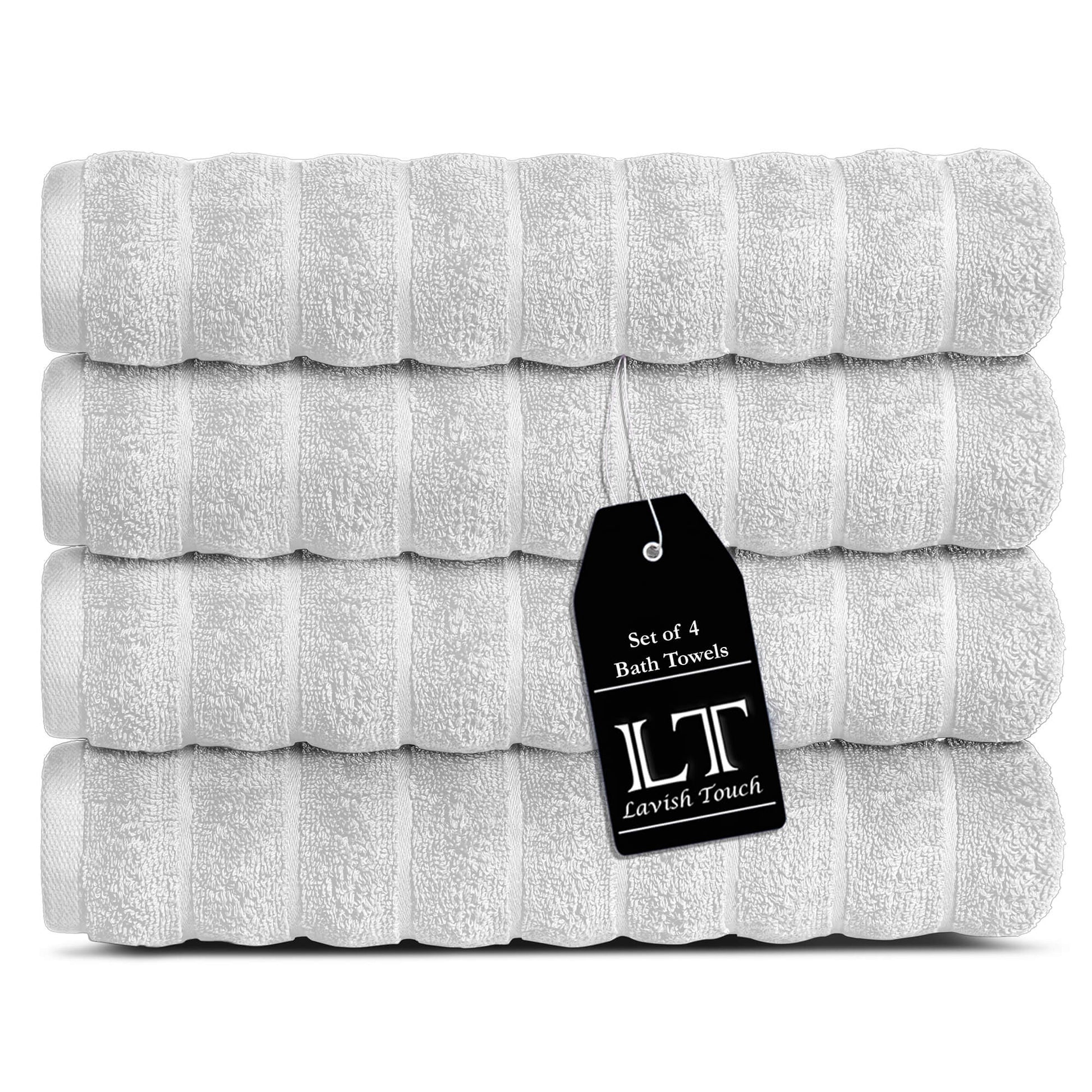 Lavish Touch 100% Cotton 650 GSM Bath Towels Pack of 4 - Kea Global