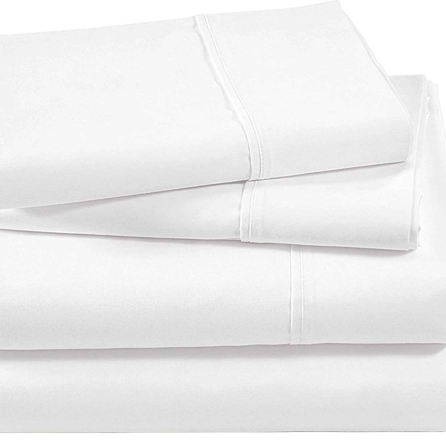 Lavish Touch 100% Cotton Mega King Bed 4pc Sheet Set - White - Kea Global