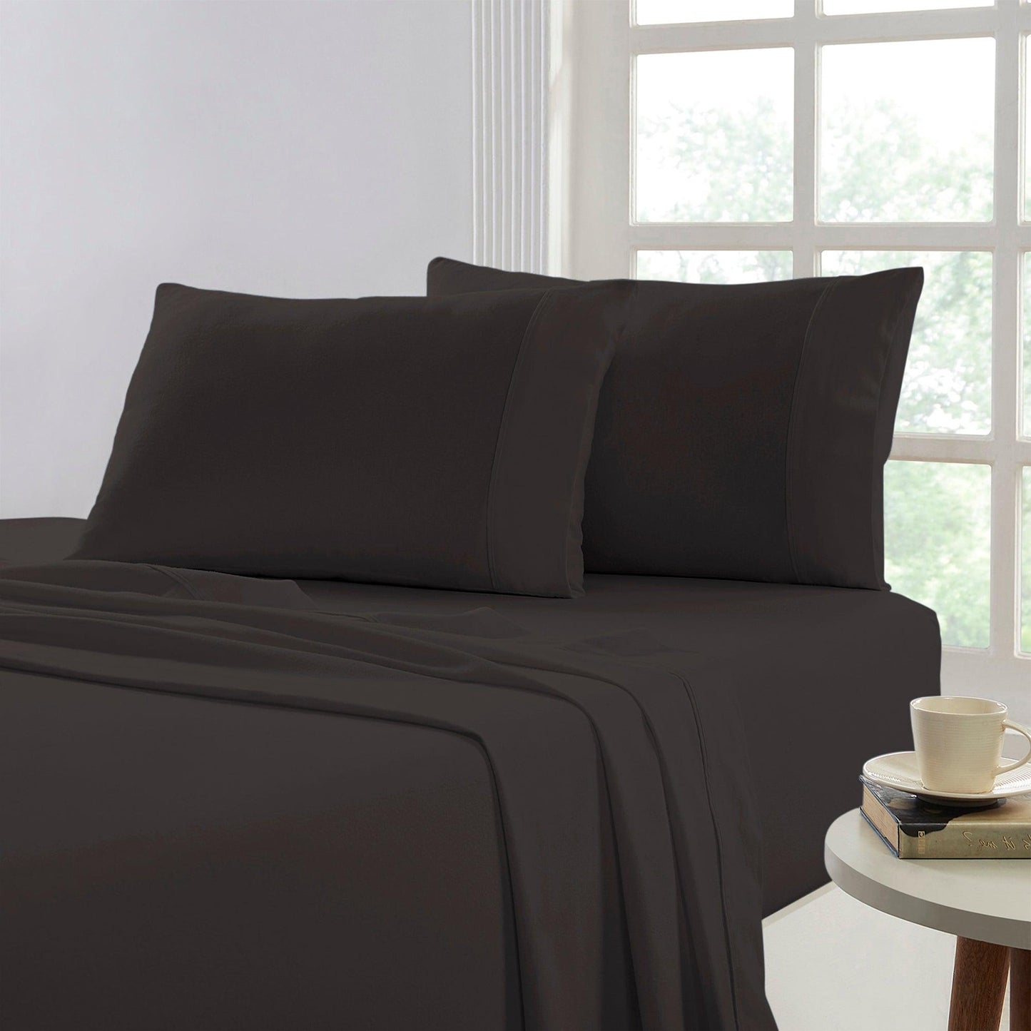 Lavish Touch 100% Cotton Twin Bed 3pc Sheet Set - Slate - Kea Global