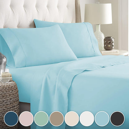 Lavish Touch 100% Cotton King Bed 4pc Sheet Set - Skyway - Kea Global