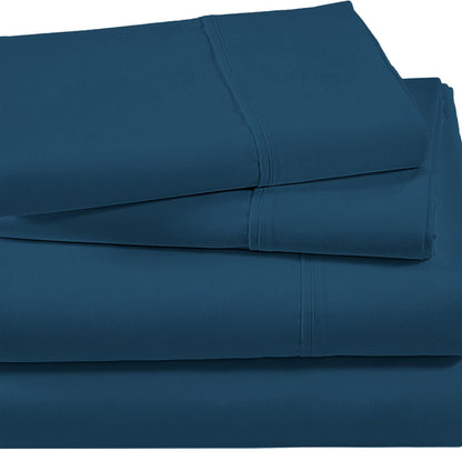 Lavish Touch 100% Cotton Twin Bed 3pc Sheet Set - Midnight - Kea Global