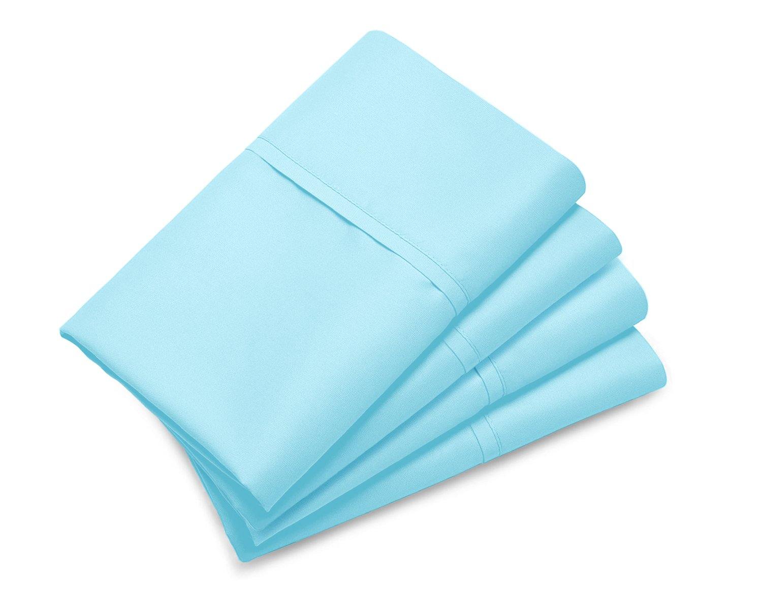 Lavish Touch 100% Cotton Double Brushed Flannel 160 GSM Pack of 4 Pillowcases 20" x 30" - Kea Global