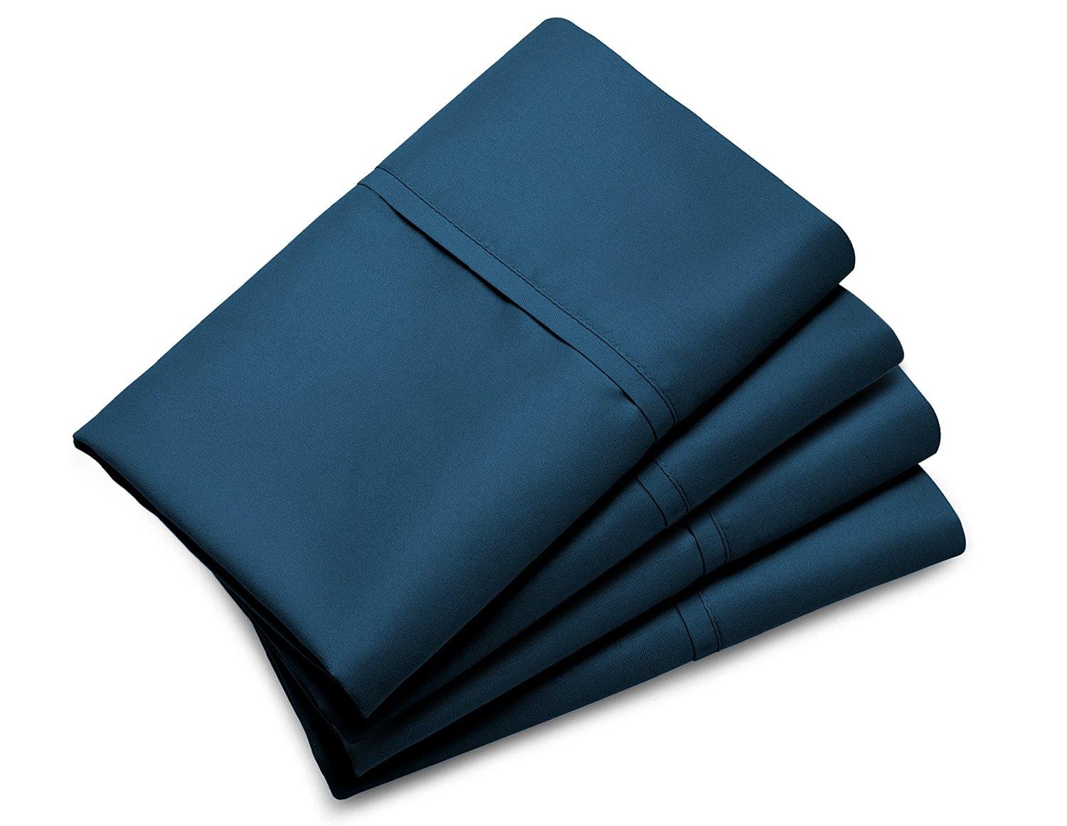 Lavish Touch 100% Cotton Double Brushed Flannel 160 GSM Pack of 4 Pillowcases 20" x 30" - Kea Global