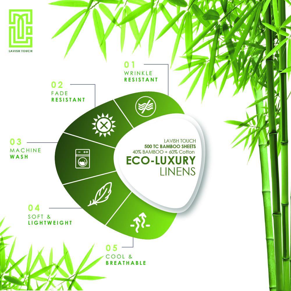 Lavish Touch Cotton Bamboo 500 Thread Count Sheet Set - King Size - Kea Global