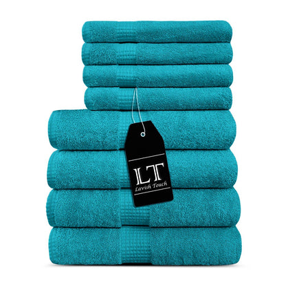 Lavish Touch 100% Cotton 600 GSM Melrose Towel Set - Kea Global