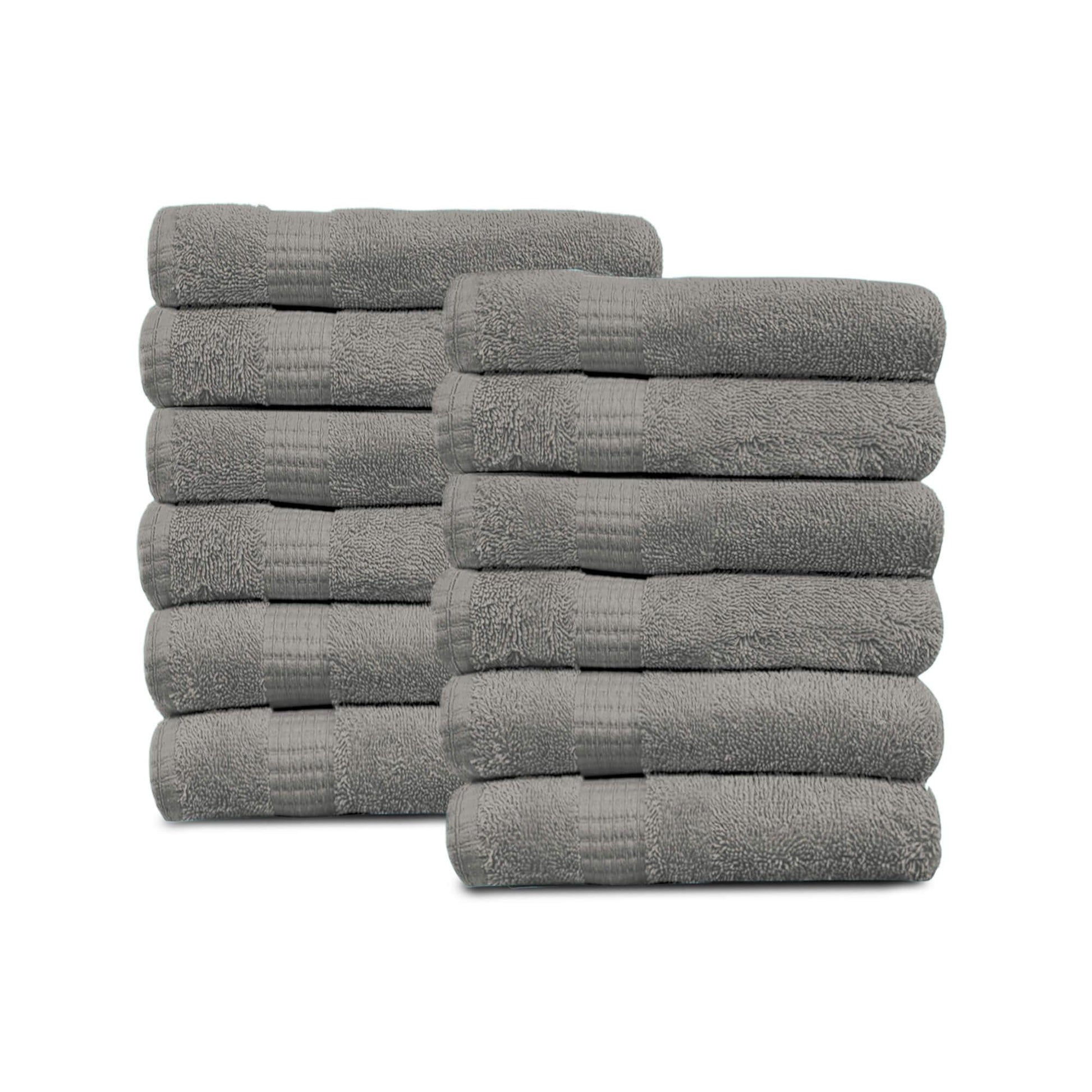 Lavish Touch 100% Cotton 600 GSM Melrose Pack of 12 Wash Towels - Kea Global