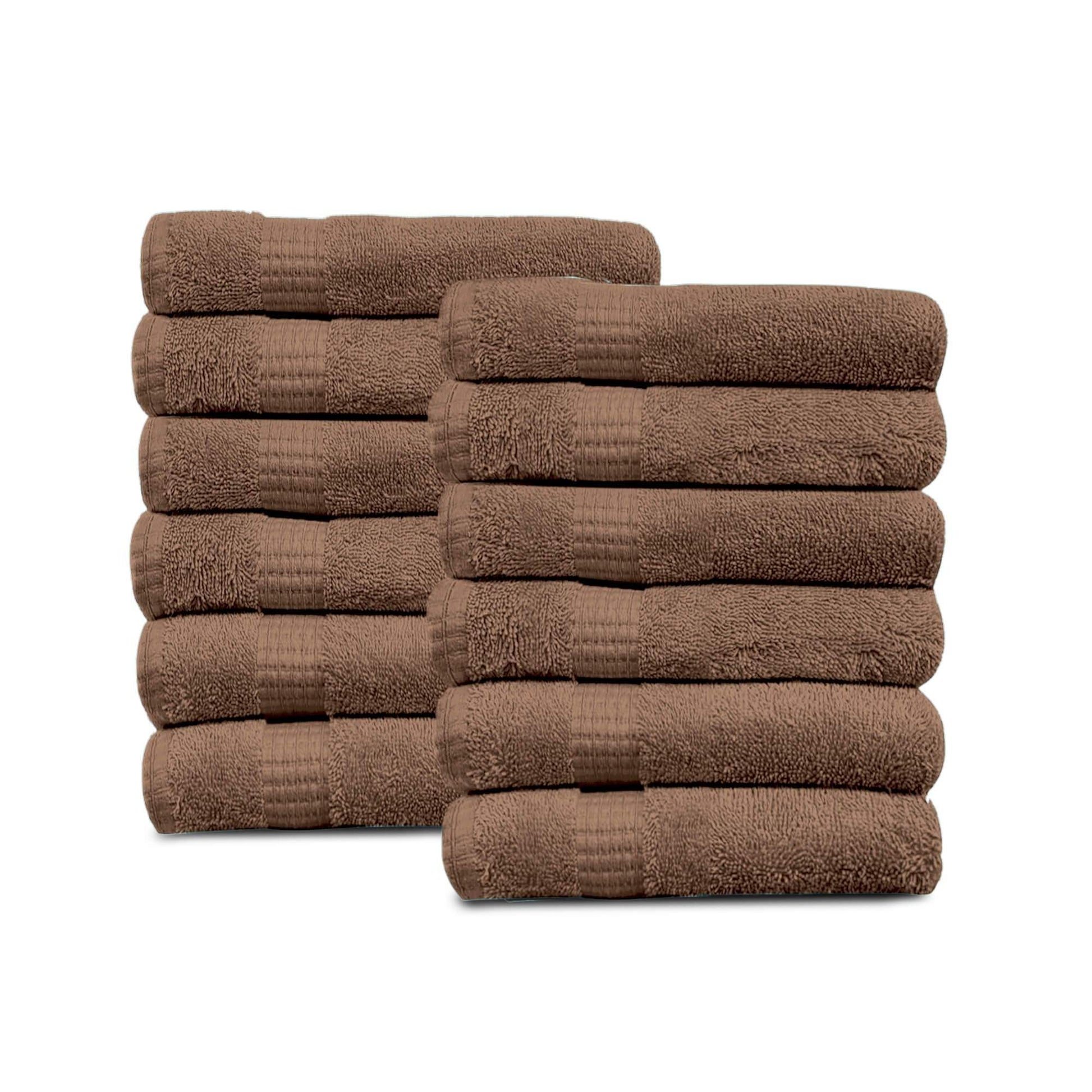 Lavish Touch 100% Cotton 600 GSM Melrose Pack of 12 Wash Towels - Kea Global