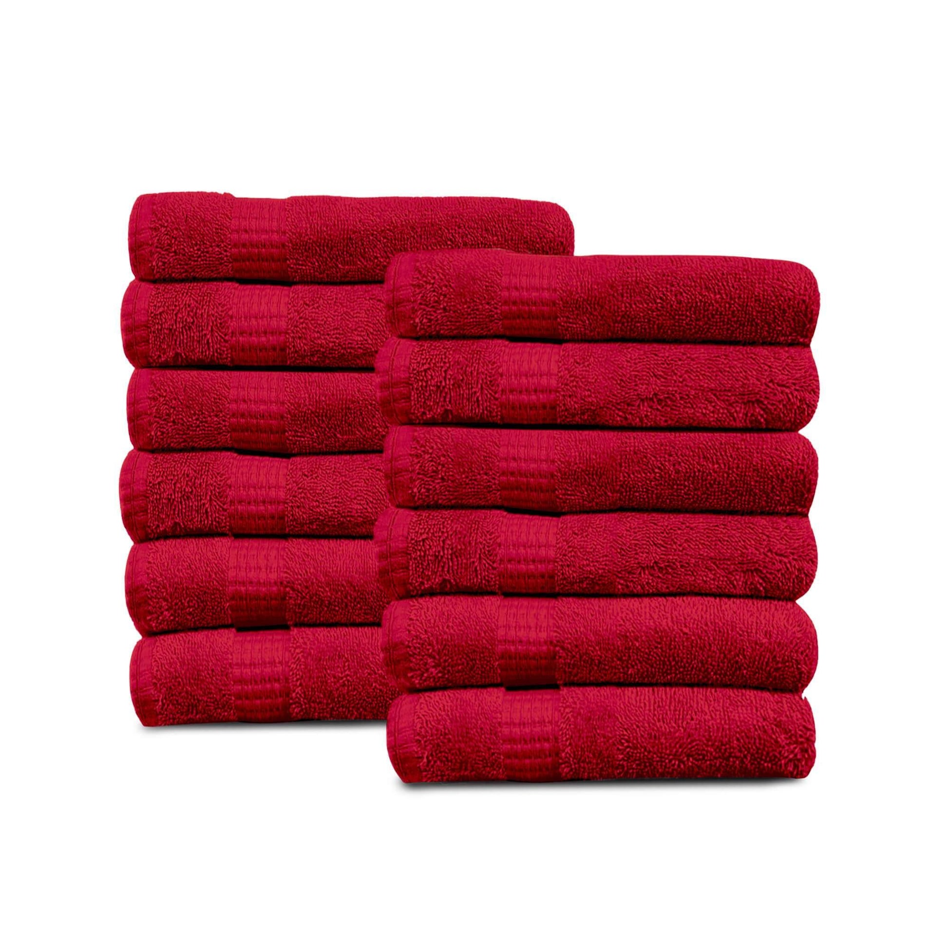 Lavish Touch 100% Cotton 600 GSM Melrose Pack of 12 Wash Towels - Kea Global