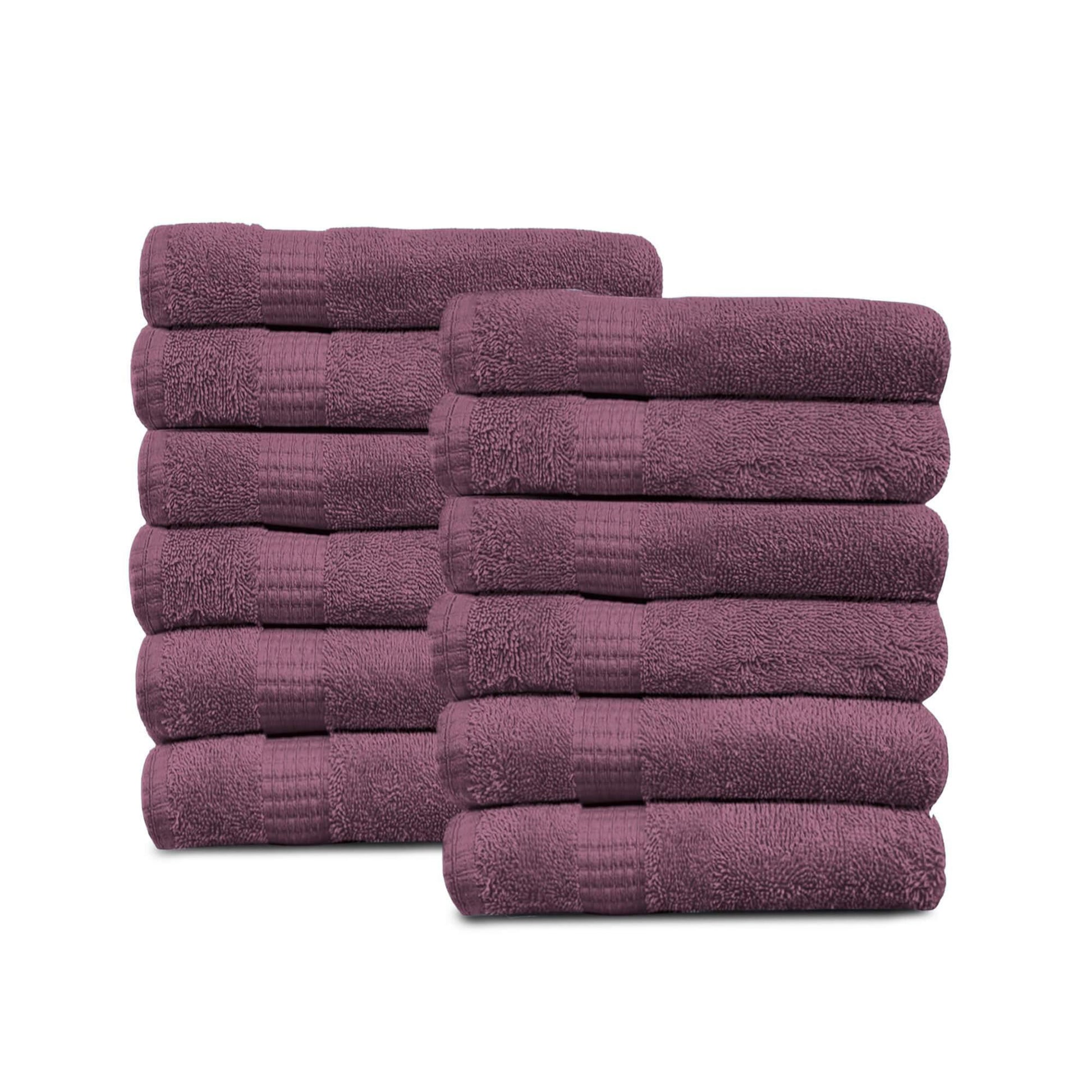 Lavish Touch 100% Cotton 600 GSM Melrose Pack of 12 Wash Towels - Kea Global