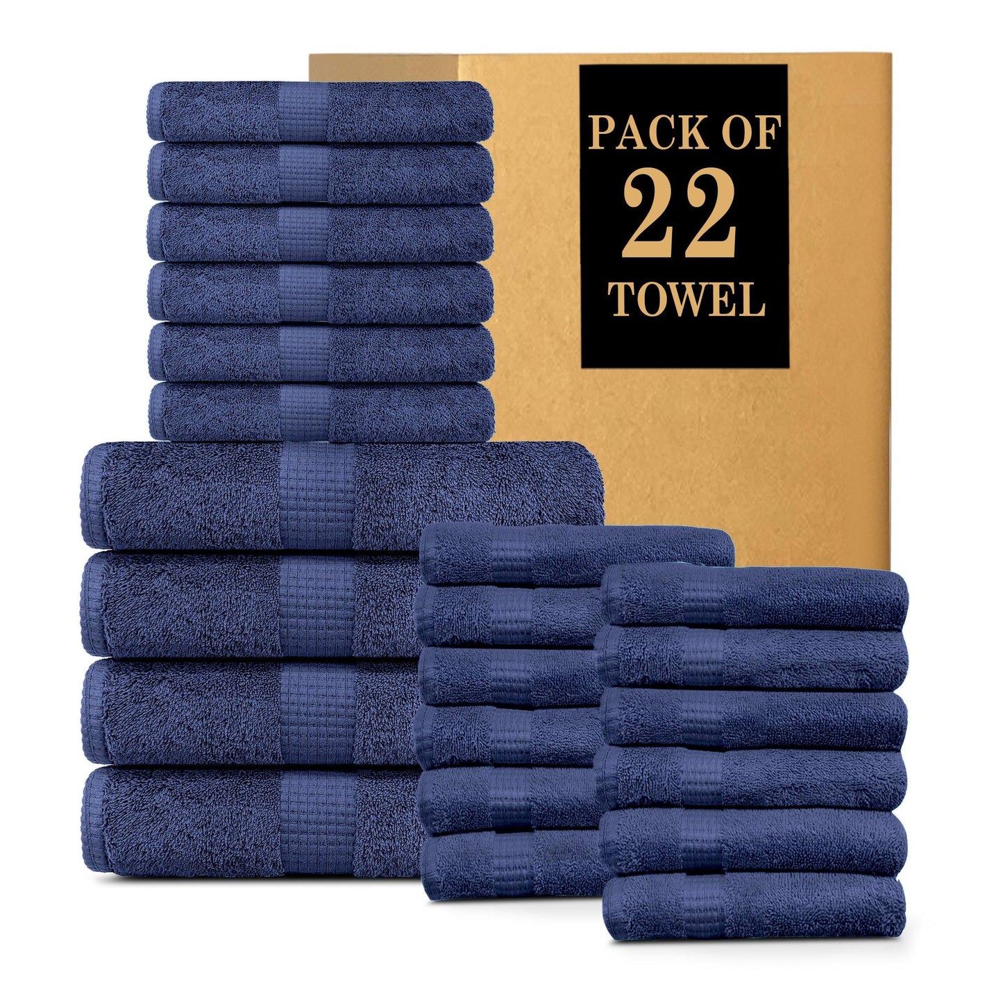 Lavish Touch 100% Cotton 600 GSM Melrose Towel Set - Kea Global