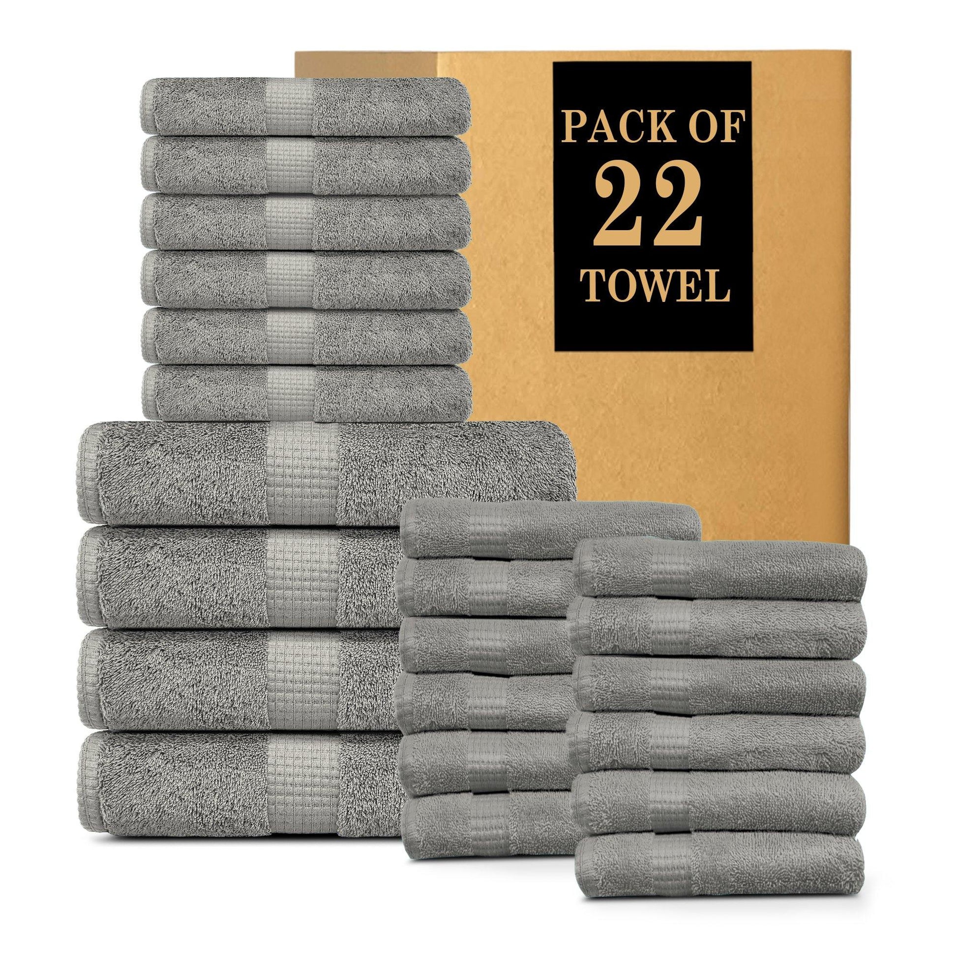 Lavish Touch 100% Cotton 600 GSM Melrose Towel Set - Kea Global