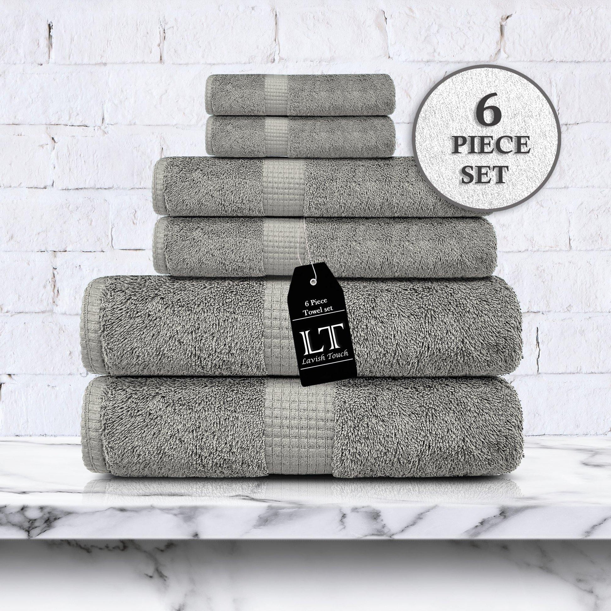 Lavish Touch 100% Cotton 600 GSM Melrose Towel Set - Kea Global