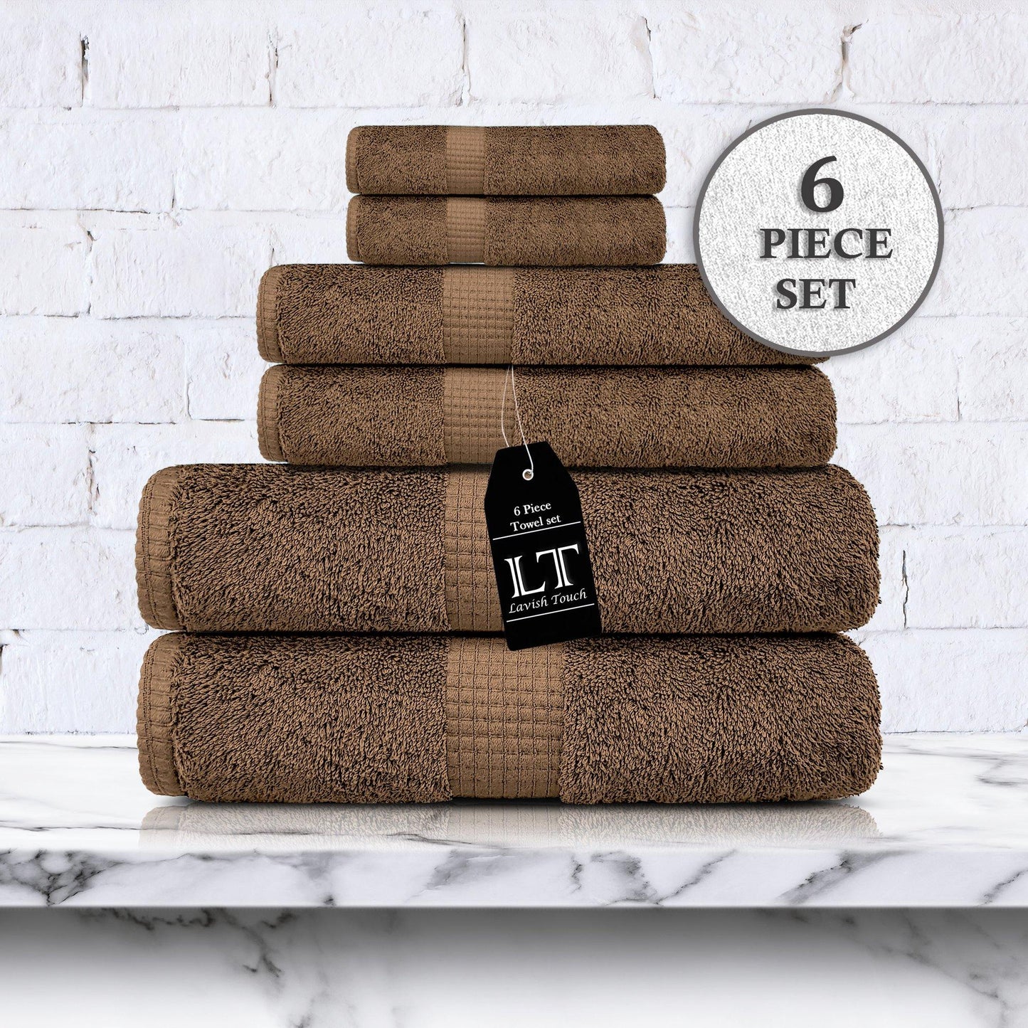 Lavish Touch 100% Cotton 600 GSM Melrose Towel Set - Kea Global