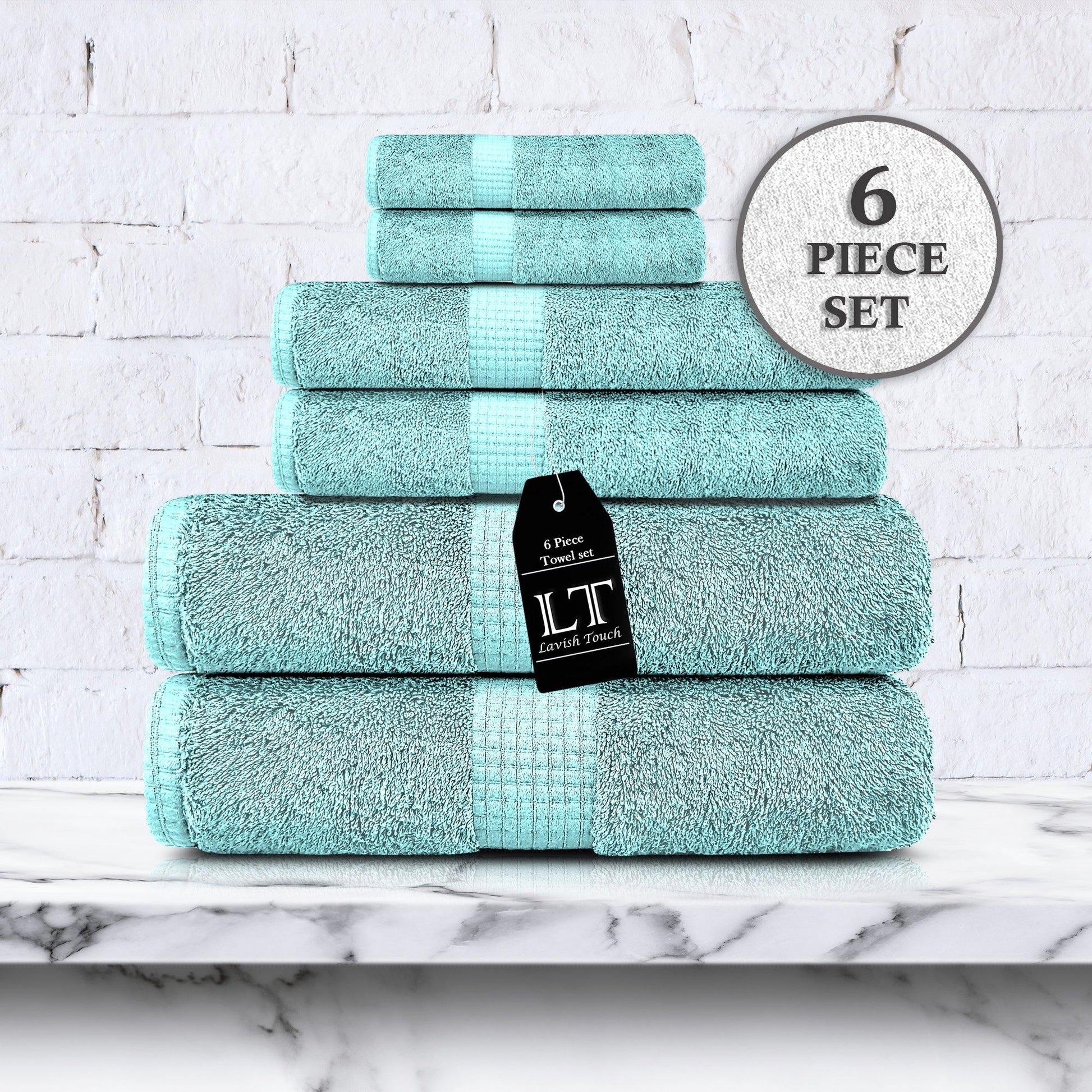 Lavish Touch 100% Cotton 600 GSM Melrose Towel Set - Kea Global