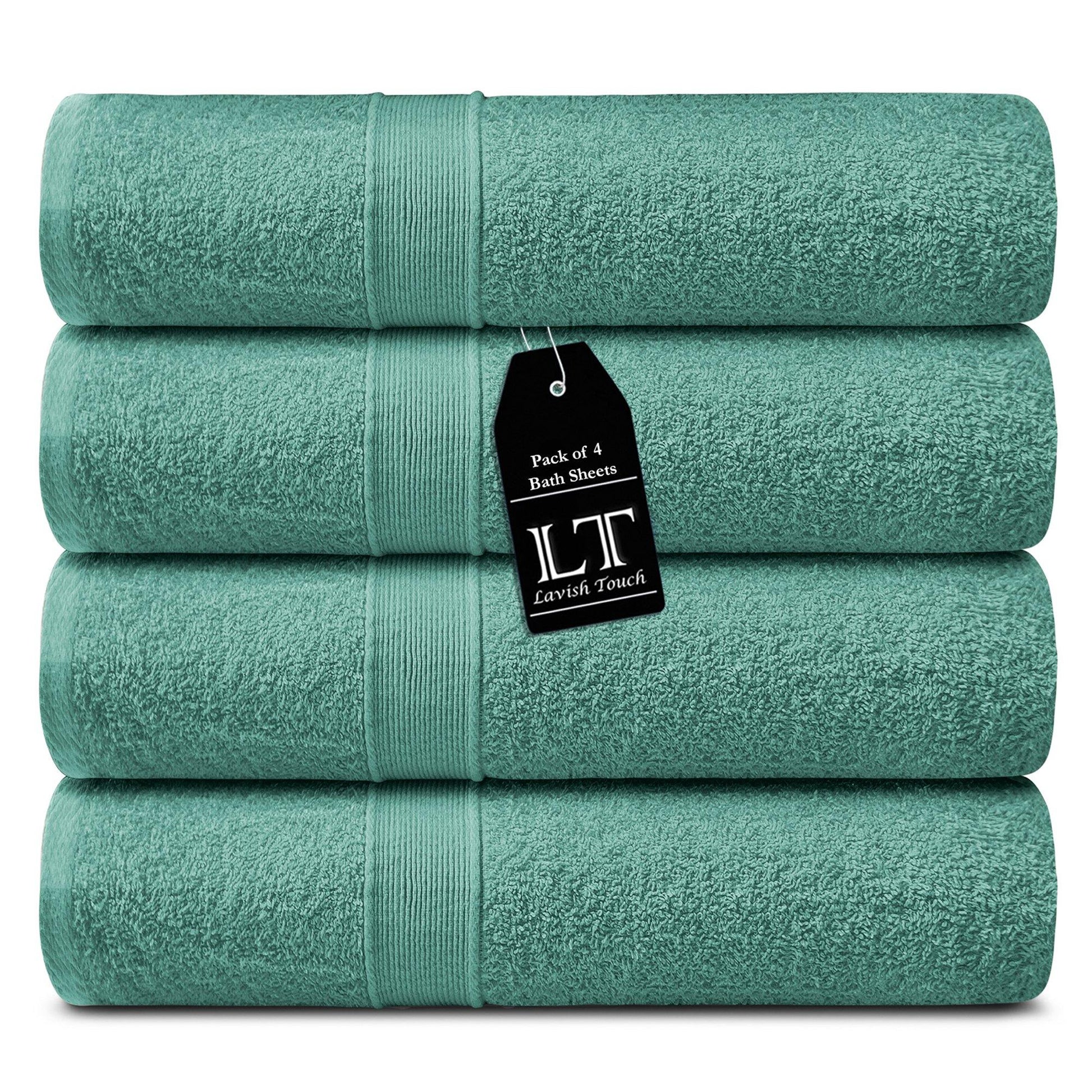 Lavish Touch 400 GSM 100% Cotton 4 Pack Bath Sheets Set - Kea Global