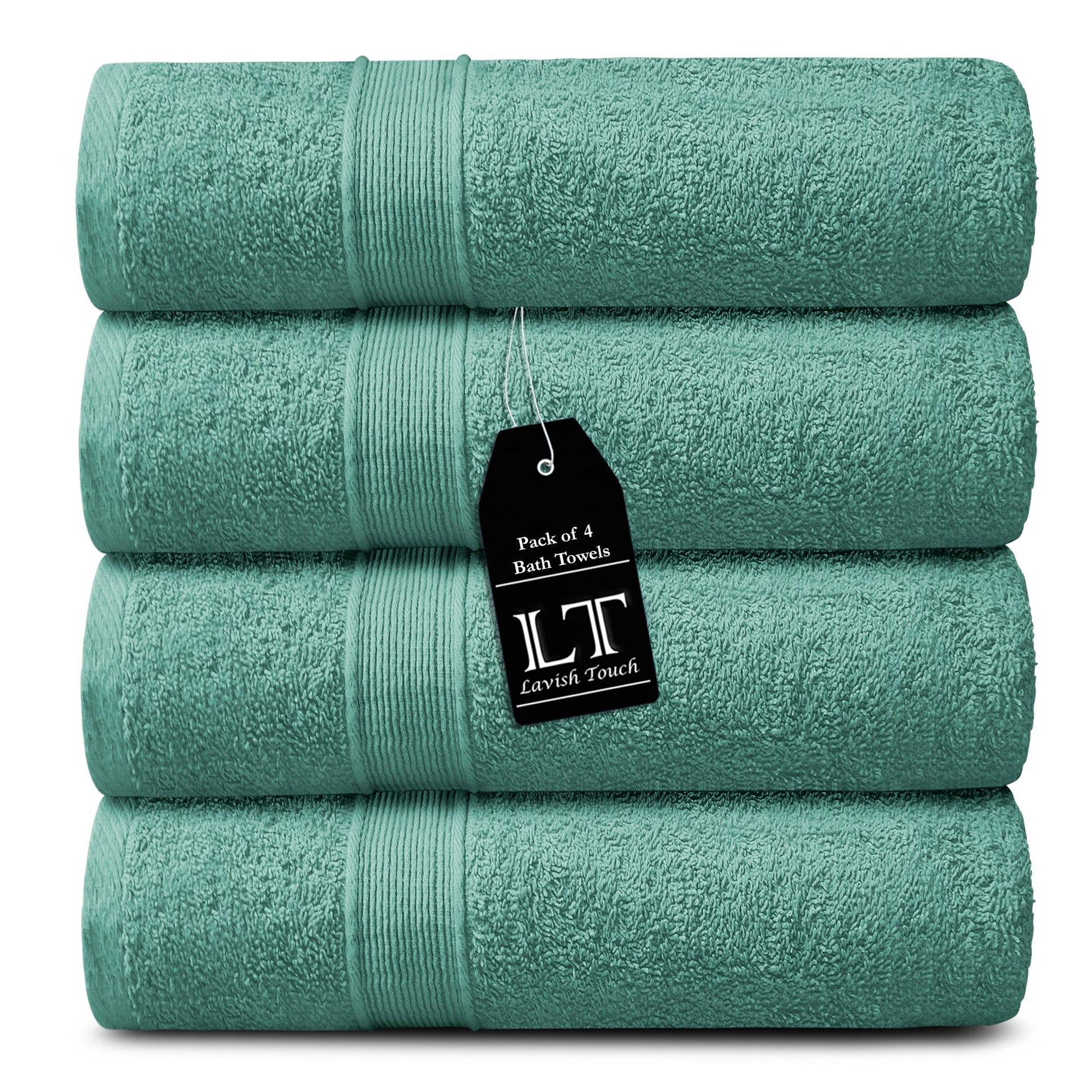 Lavish Touch 400 GSM 100% Cotton 4 Pack Bath Towels Set - Kea Global