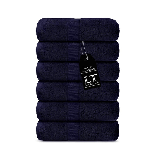 Lavish Touch 100% Cotton 600 GSM Aerocore Pack of 6 Hand Towels - Kea Global