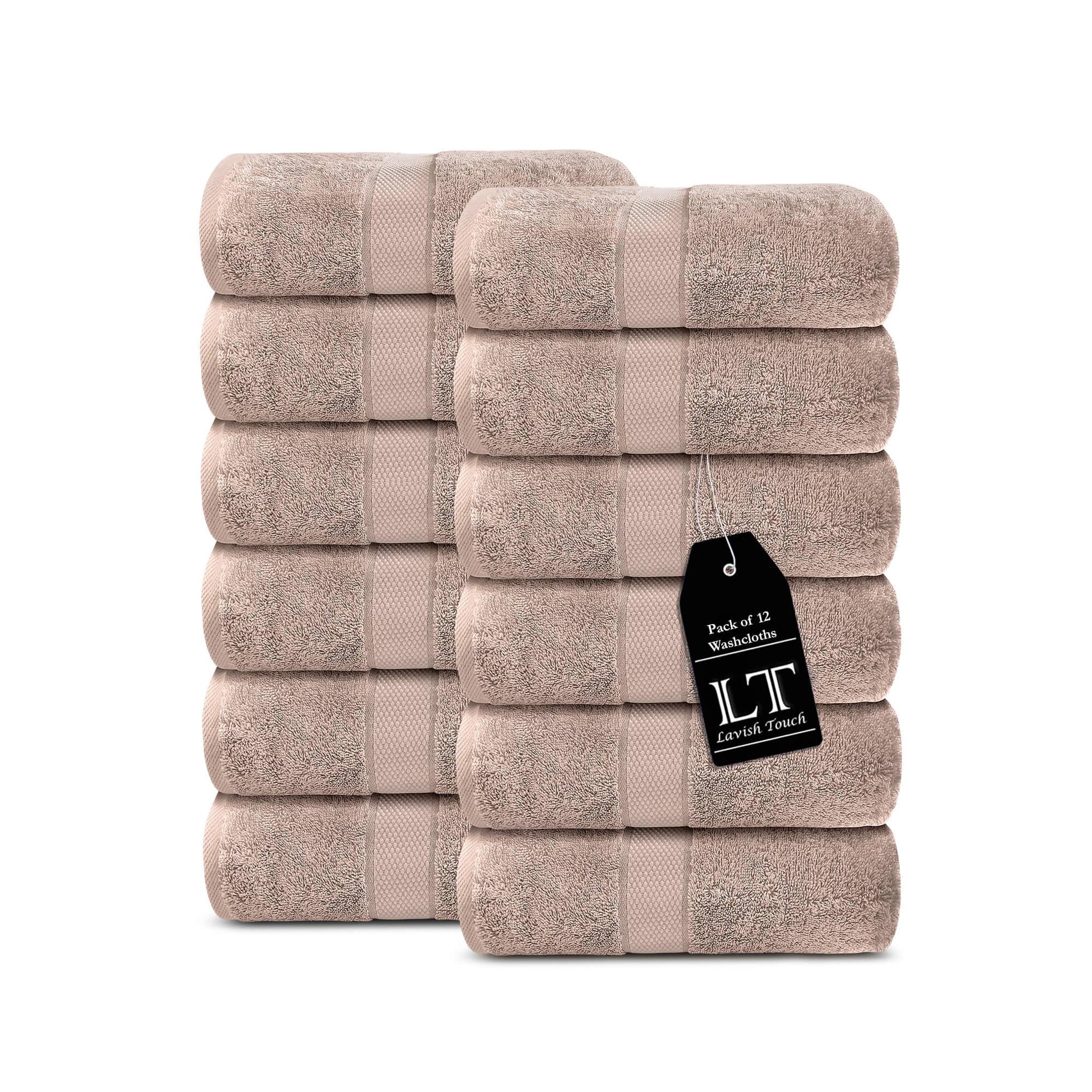 Lavish Touch 100% Cotton 600 GSM Aerocore Pack of 12 Face Towels - Kea Global