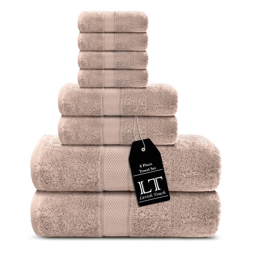 Lavish Touch 100% Cotton 600 GSM Aerocore 8 Pc Towels Set - Kea Global