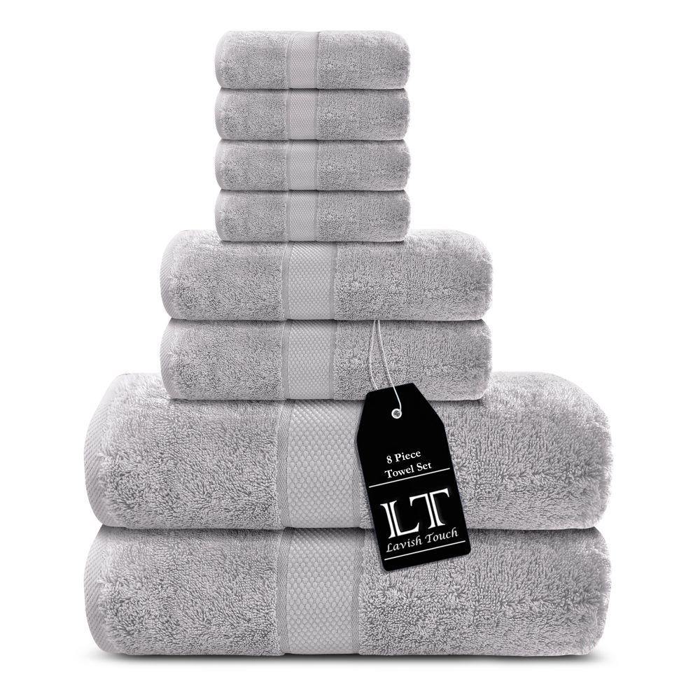 Lavish Touch 100% Cotton 600 GSM Aerocore 8 Pc Towels Set - Kea Global