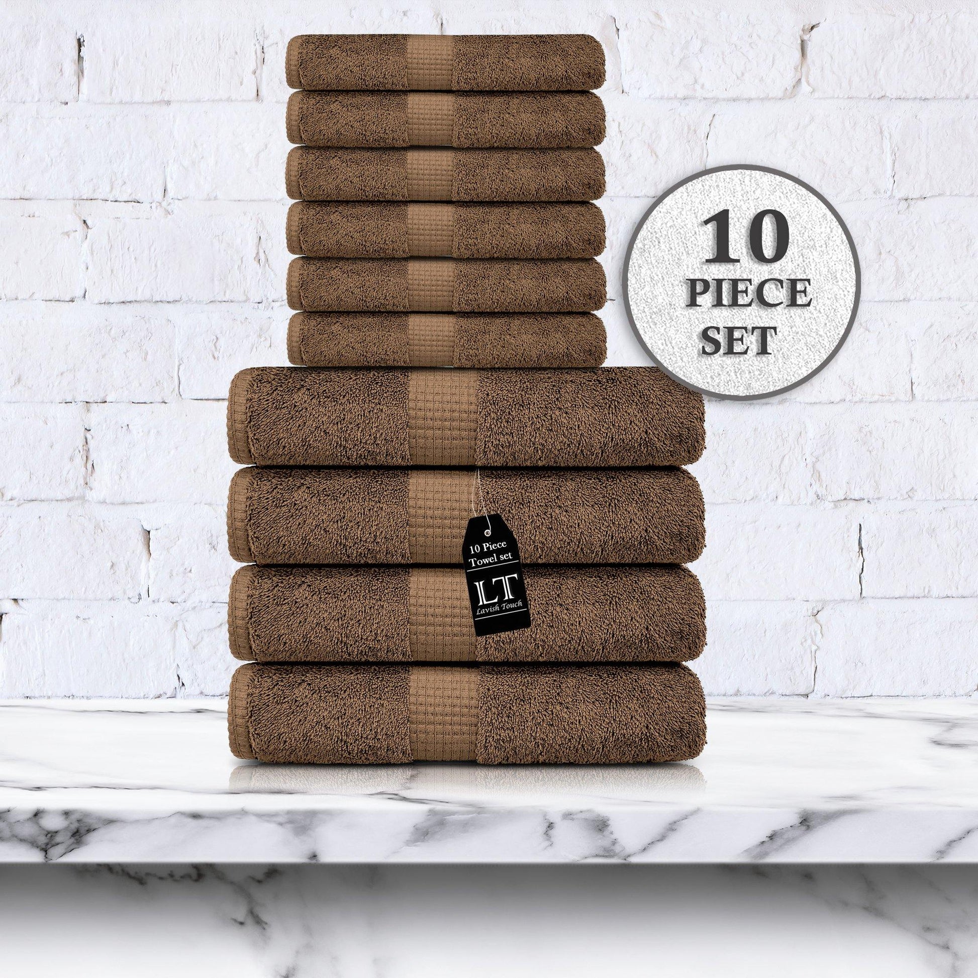 Lavish Touch Melrose 600 GSM 100% Cotton Ultra Soft Set of 10 Towels - Kea Global