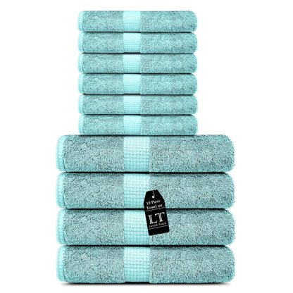 Lavish Touch Melrose 600 GSM 100% Cotton Ultra Soft Set of 10 Towels - Kea Global