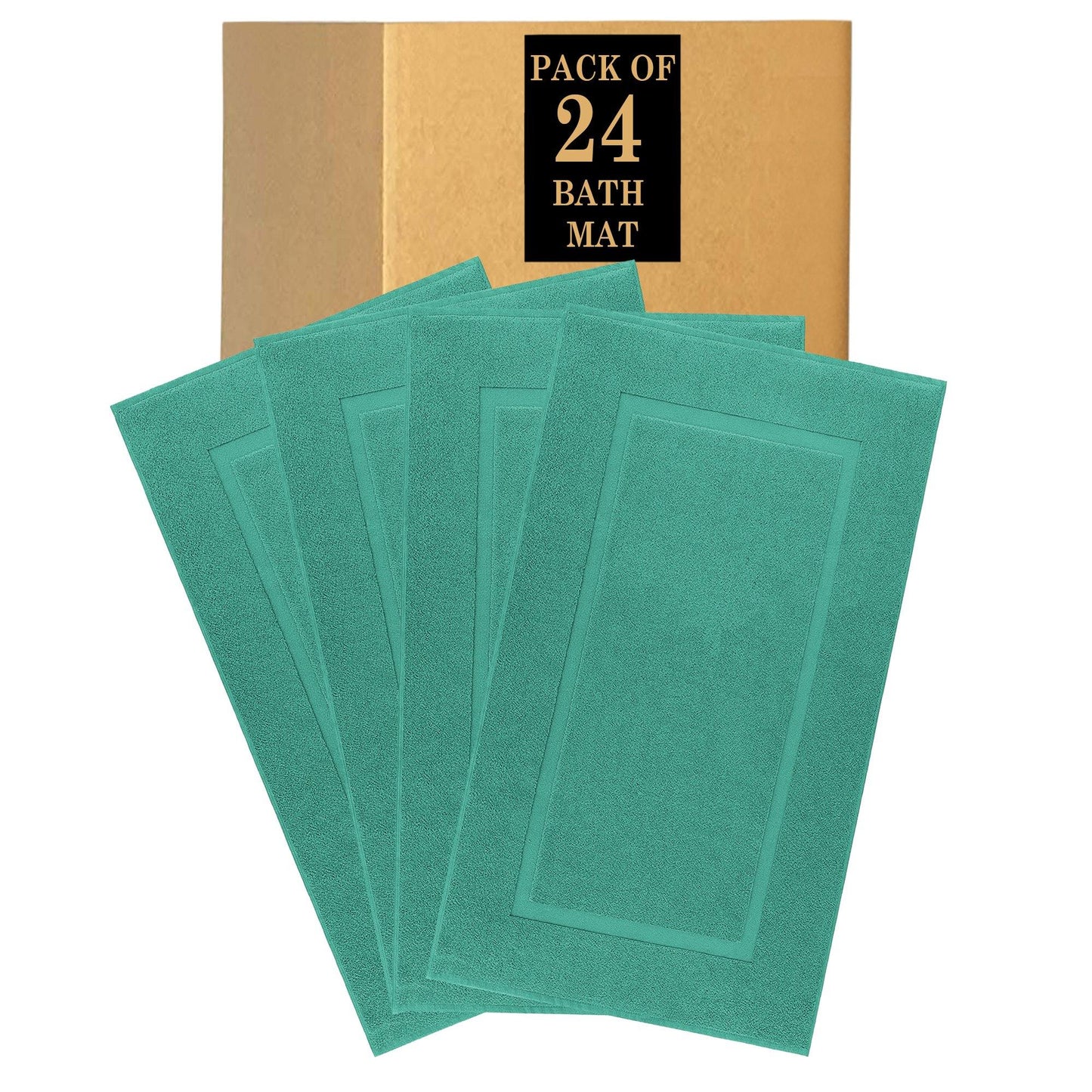 Lavish Touch 100% Ring Spun Cotton 600 GSM Pack of 24 Bath Mats - Kea Global