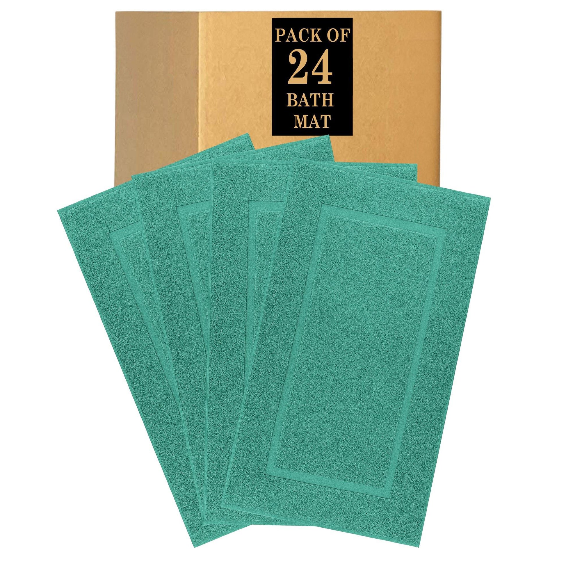 Lavish Touch 100% Ring Spun Cotton 600 GSM Pack of 24 Bath Mats - Kea Global