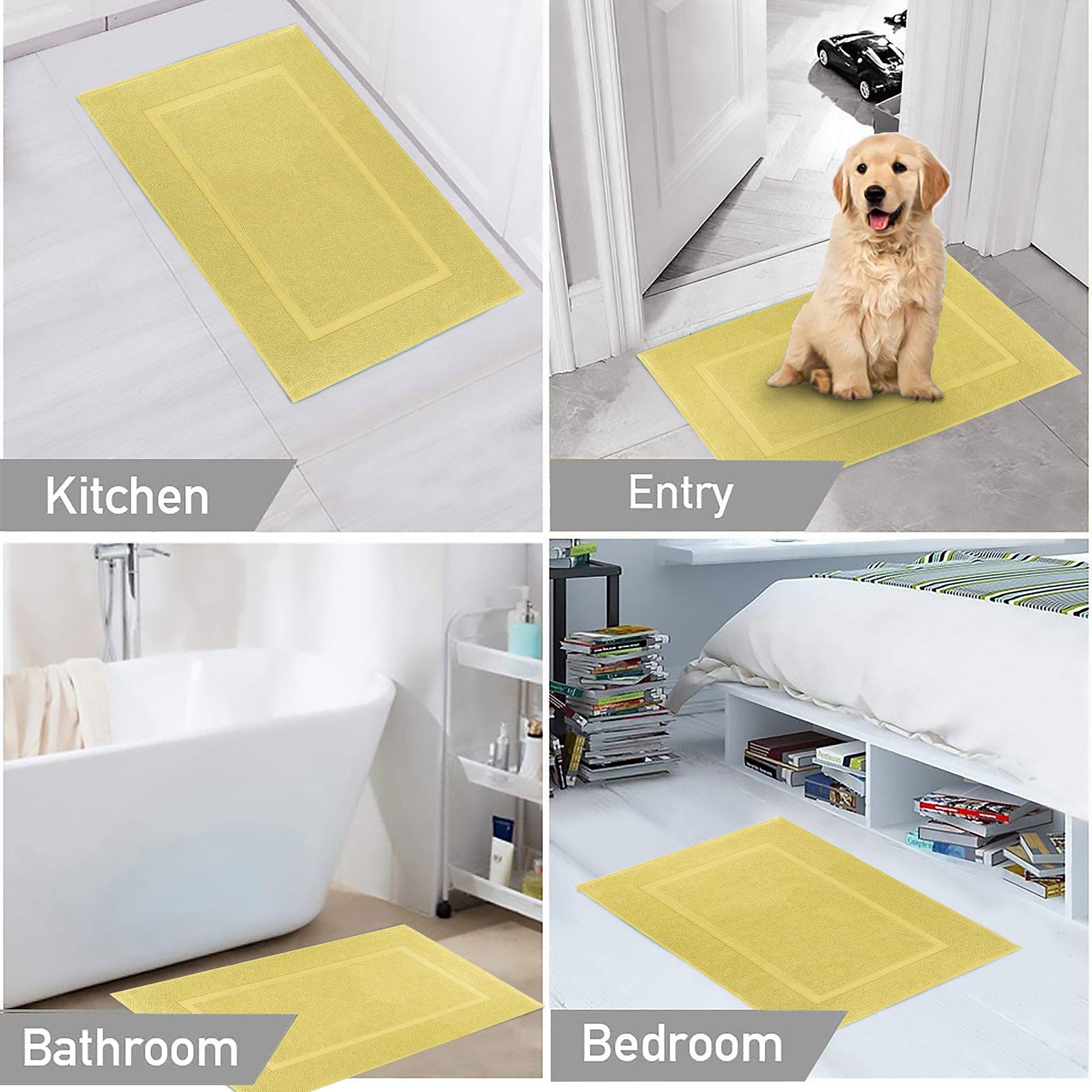 Lavish Touch 100% Ring Spun Cotton 600 GSM Pack of 24 Bath Mats - Kea Global