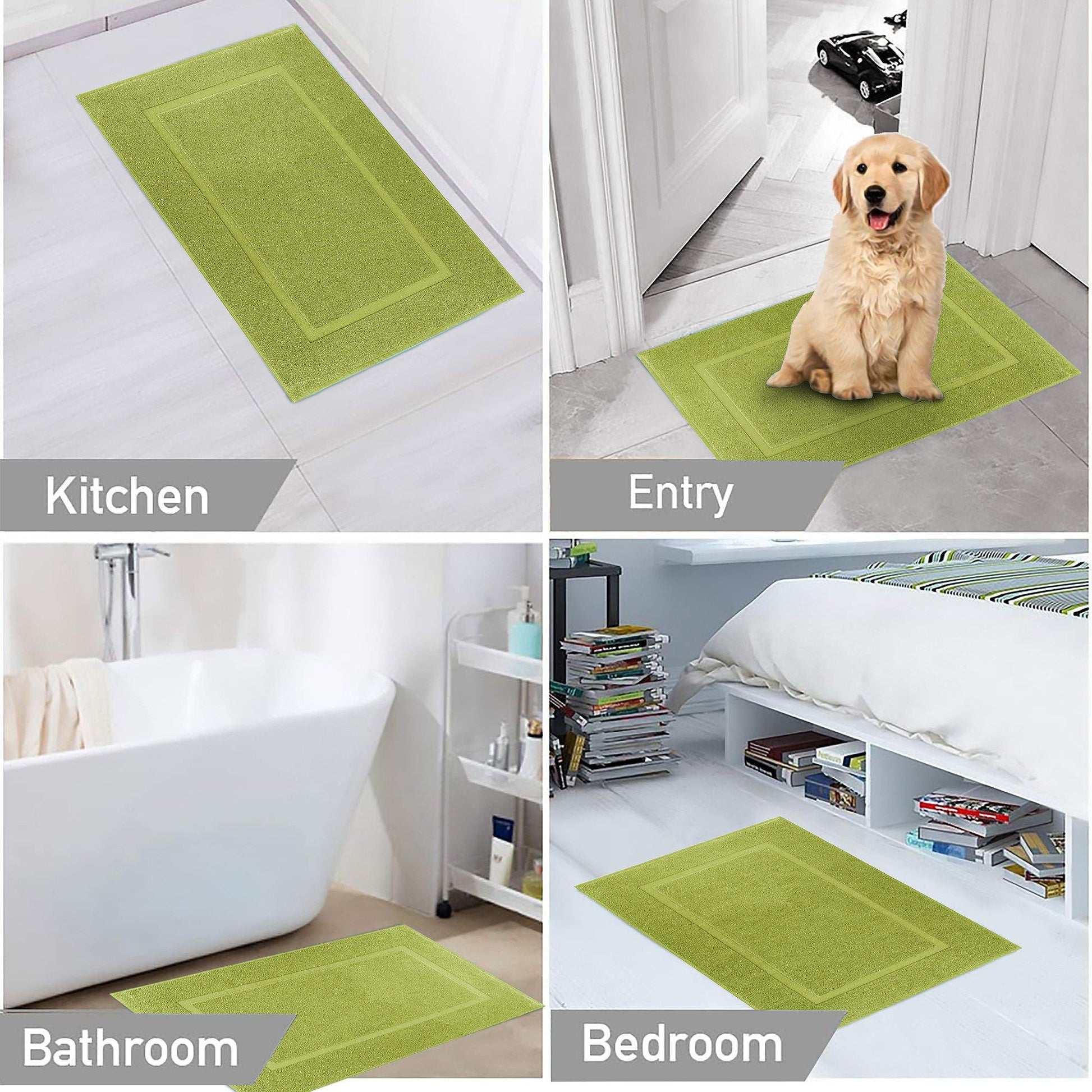 Lavish Touch 100% Ring Spun Cotton 600 GSM Pack of 24 Bath Mats - Kea Global