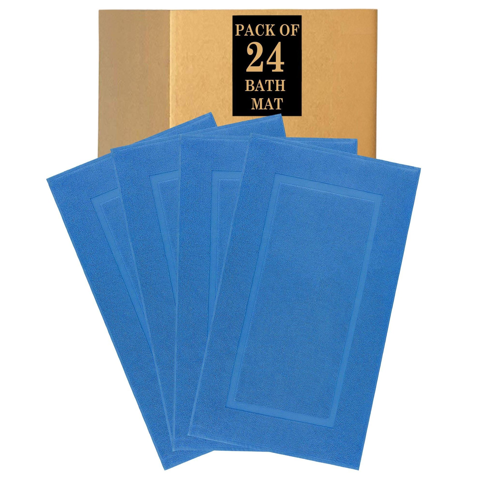 Lavish Touch 100% Ring Spun Cotton 600 GSM Pack of 24 Bath Mats - Kea Global