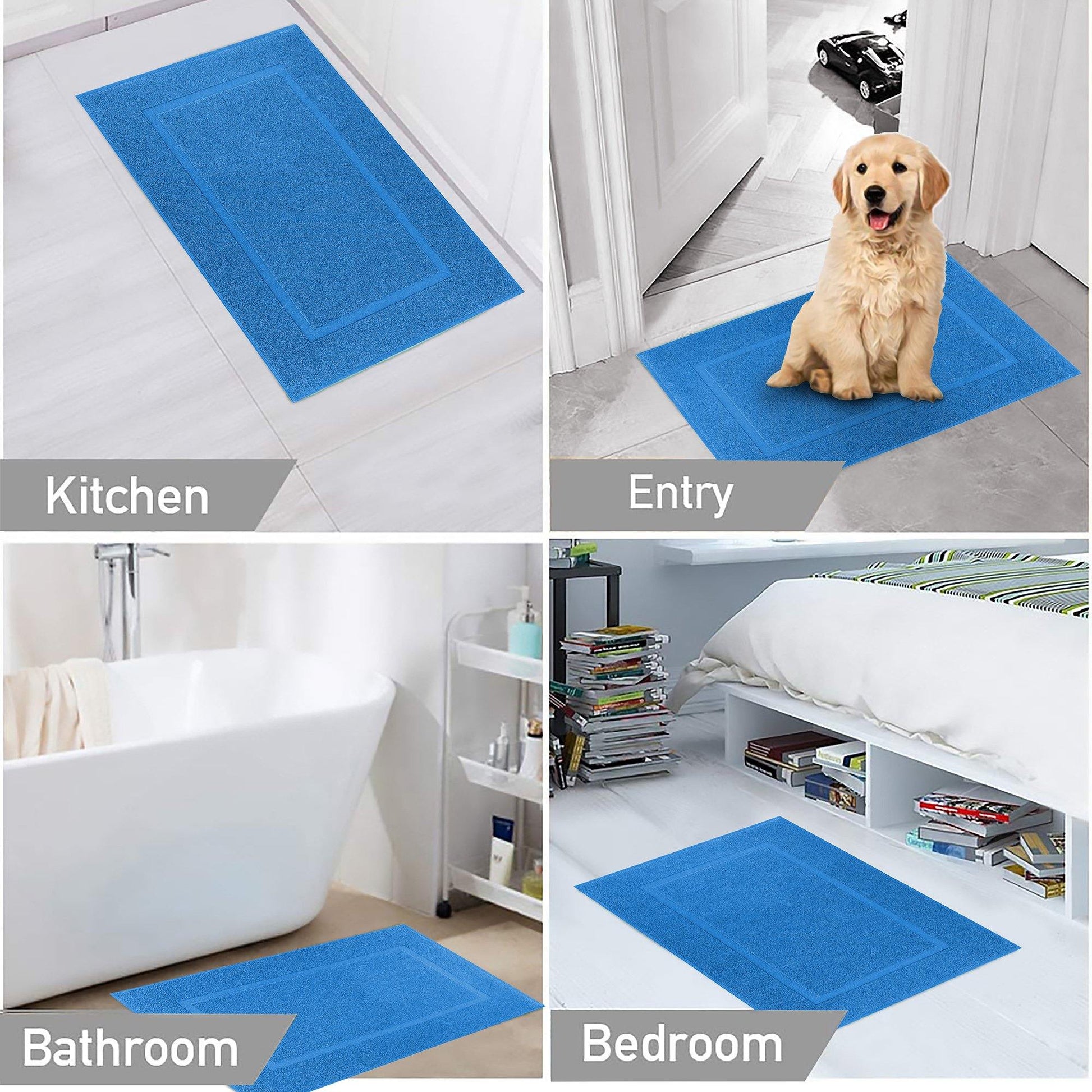 Lavish Touch 100% Ring Spun Cotton 600 GSM Pack of 24 Bath Mats - Kea Global