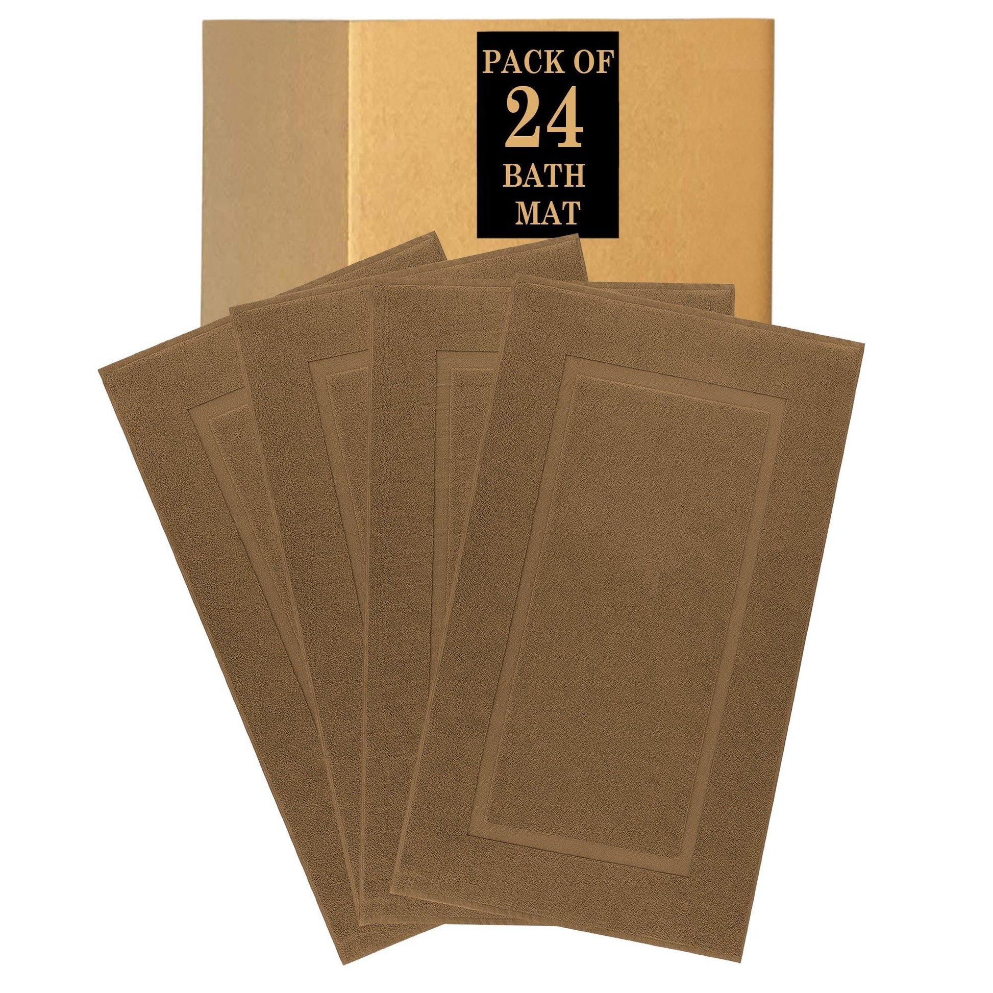 Lavish Touch 100% Ring Spun Cotton 600 GSM Pack of 24 Bath Mats - Kea Global