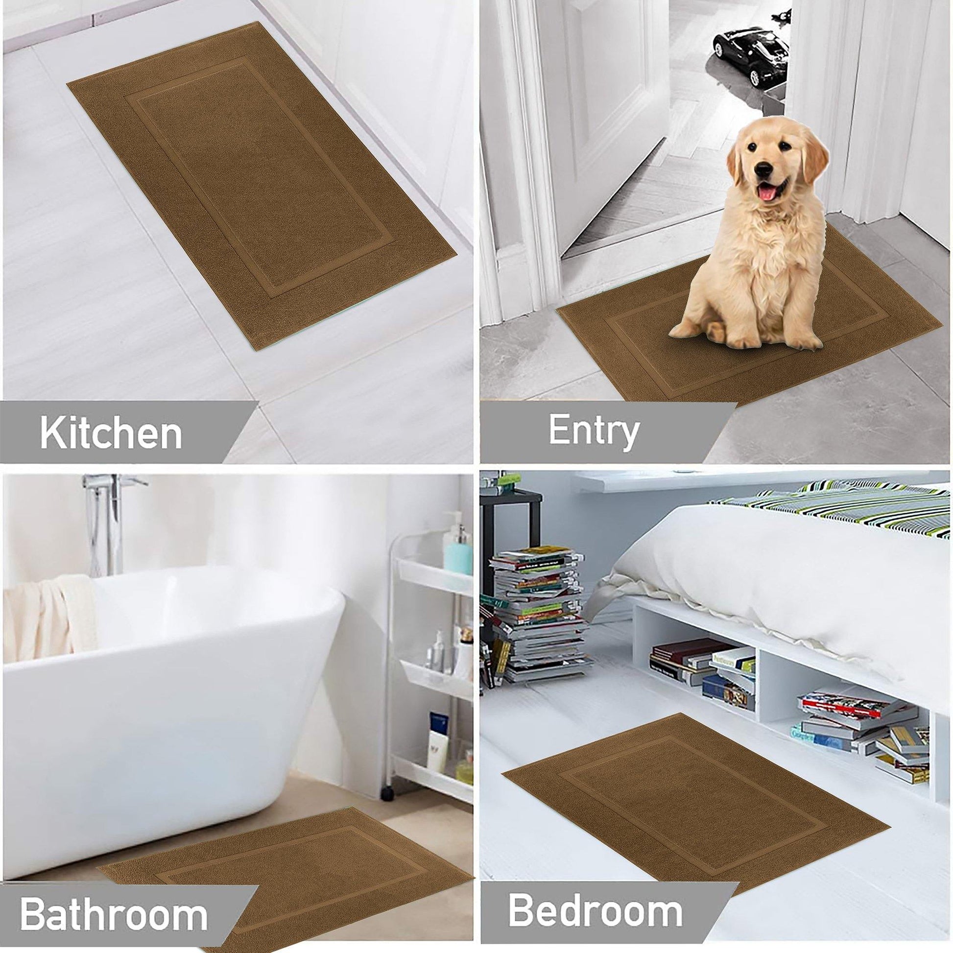 Lavish Touch 100% Ring Spun Cotton 600 GSM Pack of 24 Bath Mats - Kea Global