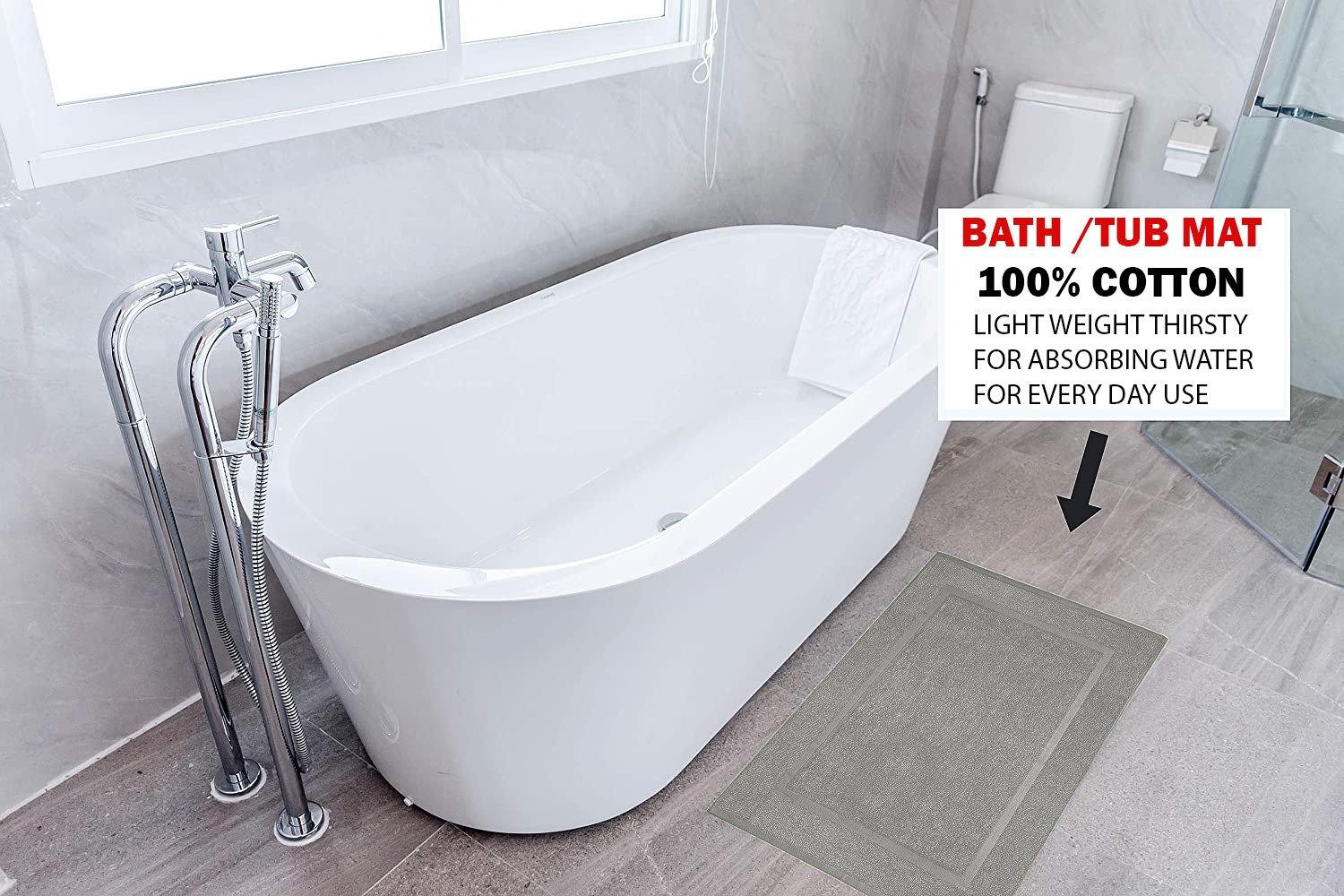 Lavish Touch 100% Ring Spun Cotton 600 GSM Pack of 24 Bath Mats - Kea Global