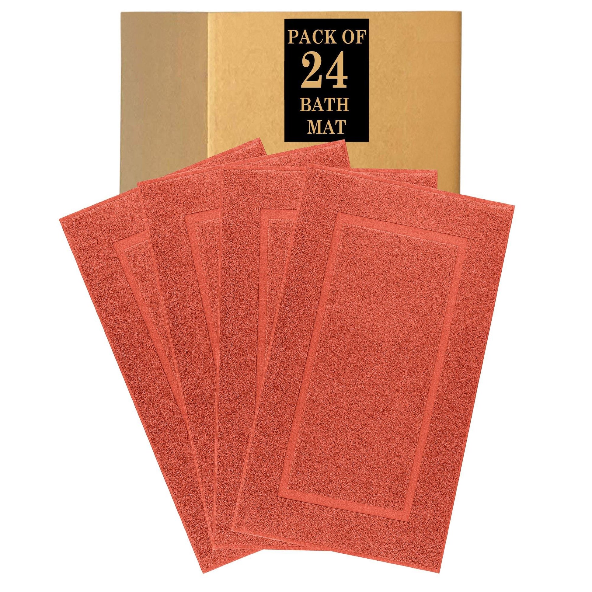 Lavish Touch 100% Ring Spun Cotton 600 GSM Pack of 24 Bath Mats - Kea Global