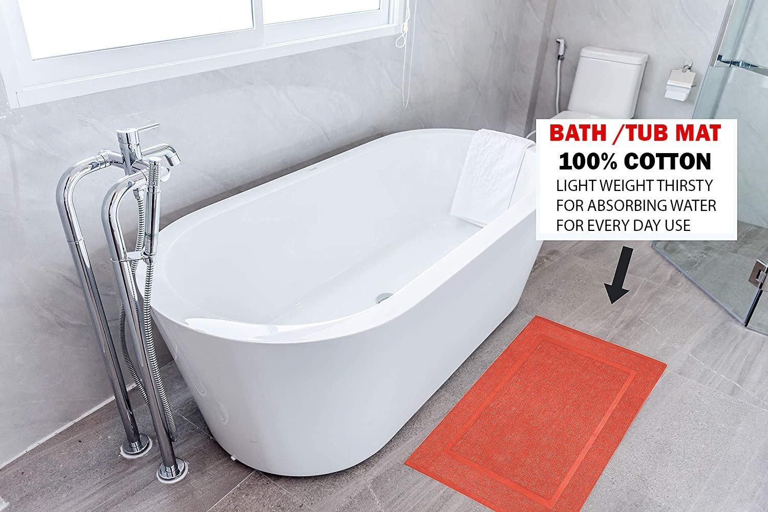 Lavish Touch 100% Ring Spun Cotton 600 GSM Pack of 24 Bath Mats - Kea Global