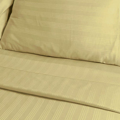 Lavish Touch 100% Cotton 500 TC Sateen Stripe 4pc Sheet Set - Queen - Kea Global