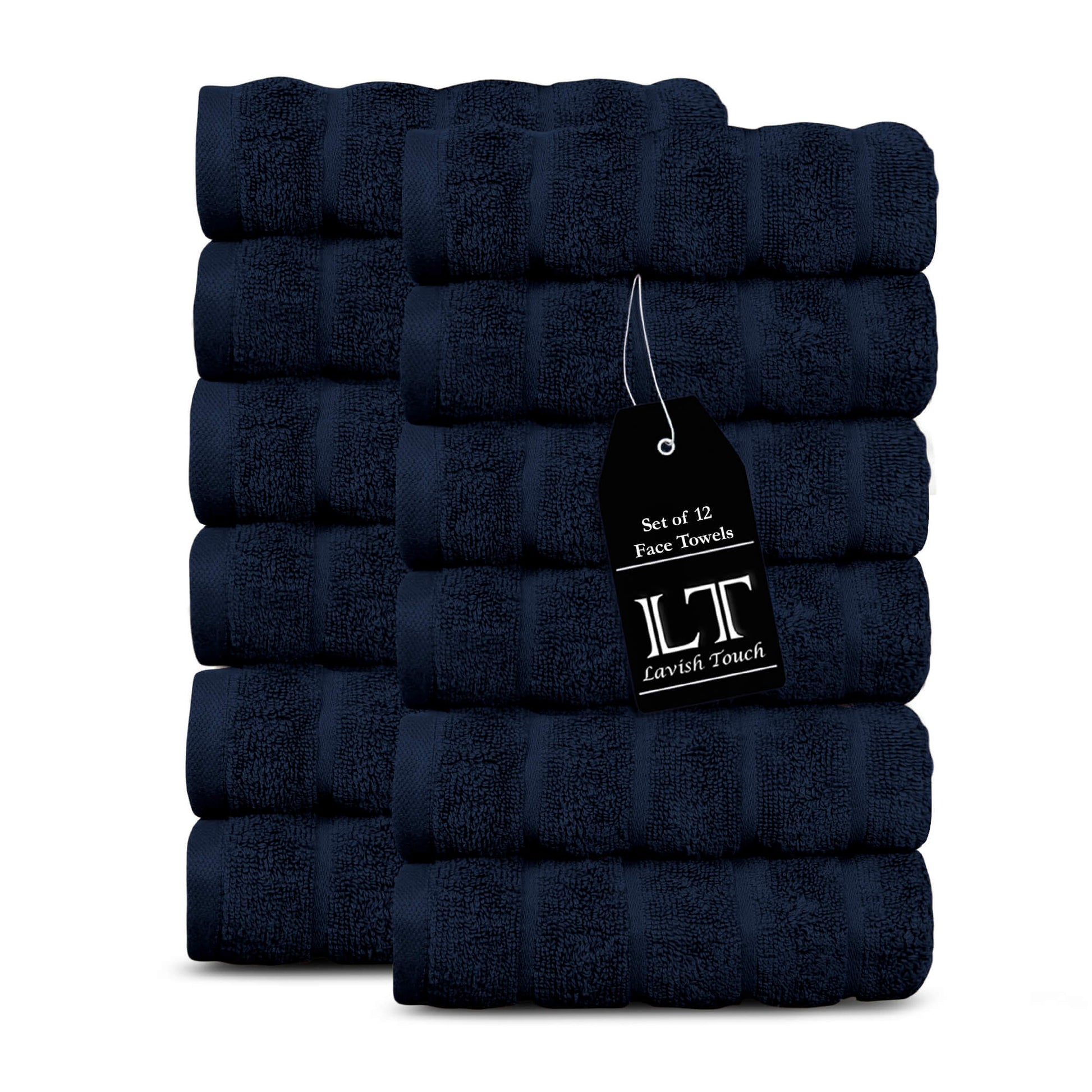 Lavish Touch 100% Cotton 600 GSM Face Towels Pack of 12 - Kea Global