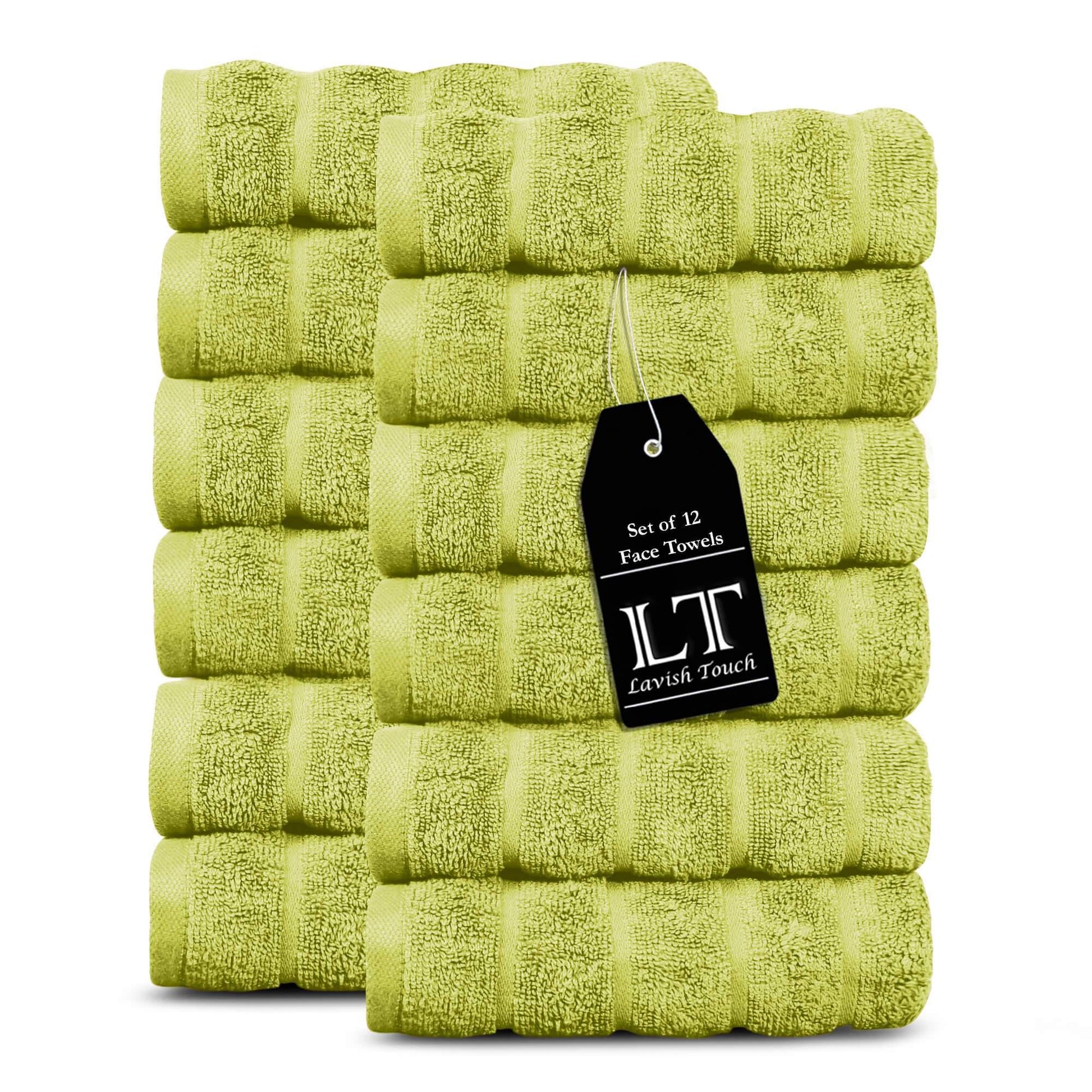 Lavish Touch 100% Cotton 600 GSM Face Towels Pack of 12 - Kea Global