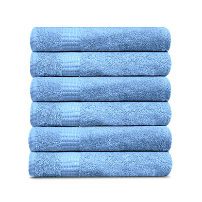 Lavish Touch 100% Cotton Melrose Hand Towels Set Pack of 6 - Kea Global