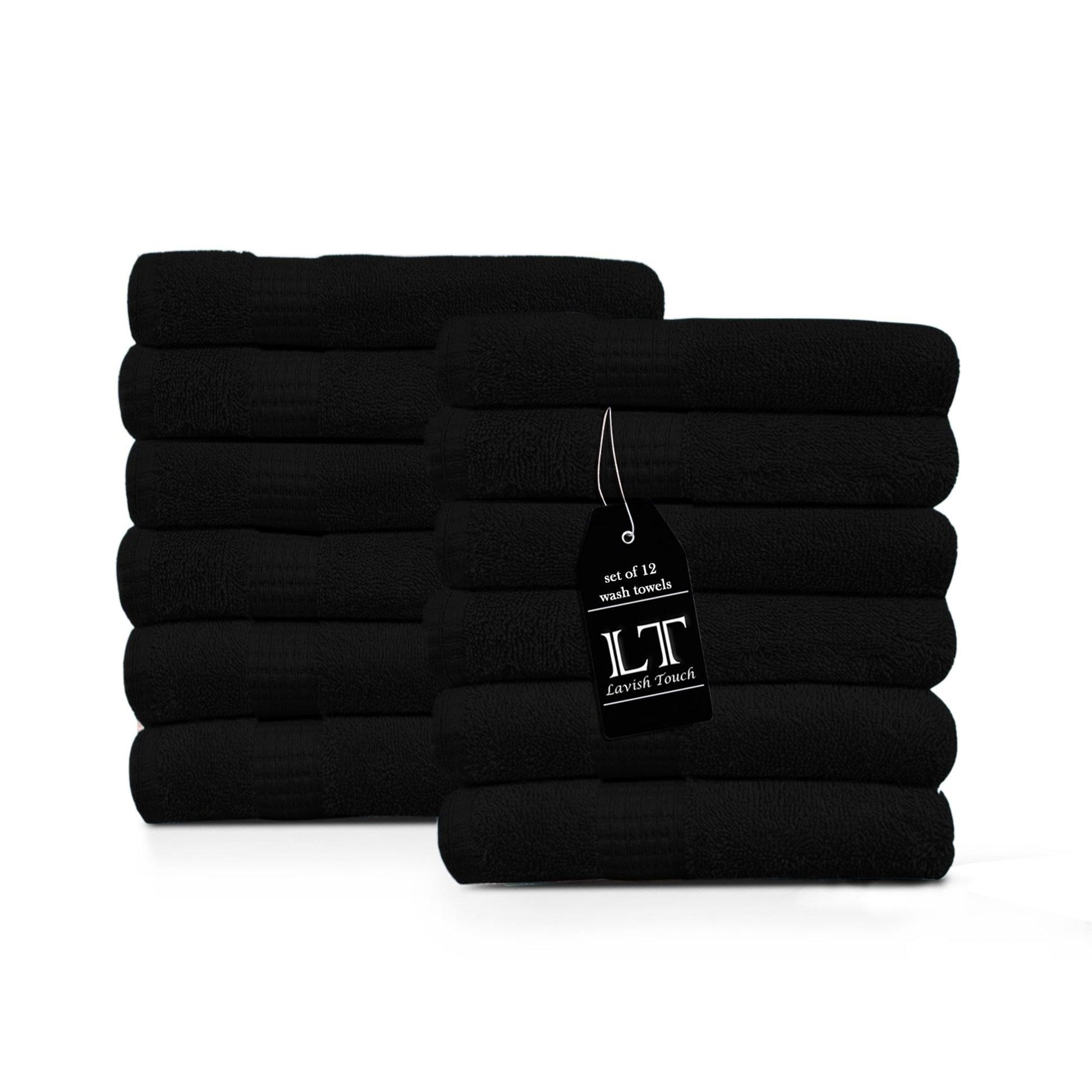 Lavish Touch 100% Cotton 600 GSM Melrose Pack of 12 Wash Towels - Kea Global