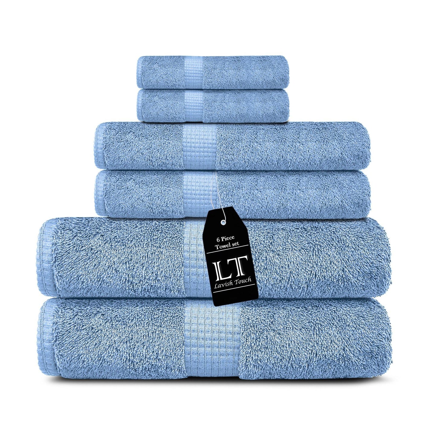 Lavish Touch 100% Cotton 600 GSM Melrose Towel Set - Kea Global