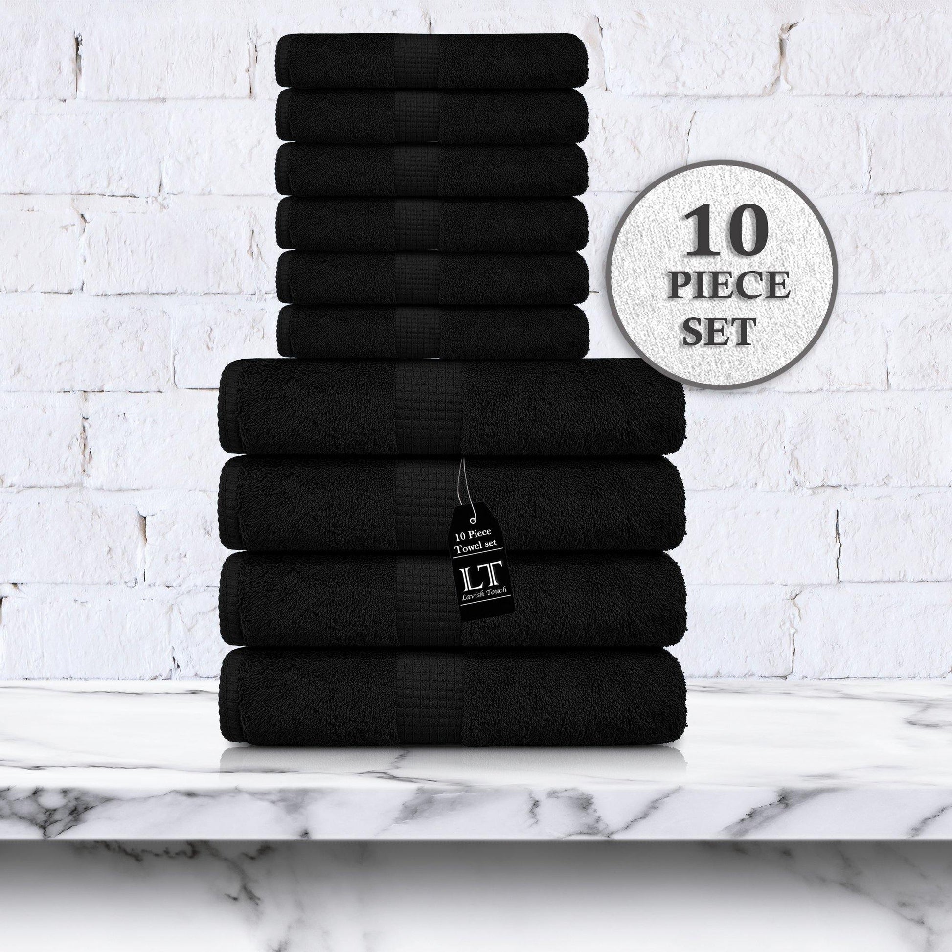 Lavish Touch Melrose 600 GSM 100% Cotton Ultra Soft Set of 10 Towels - Kea Global